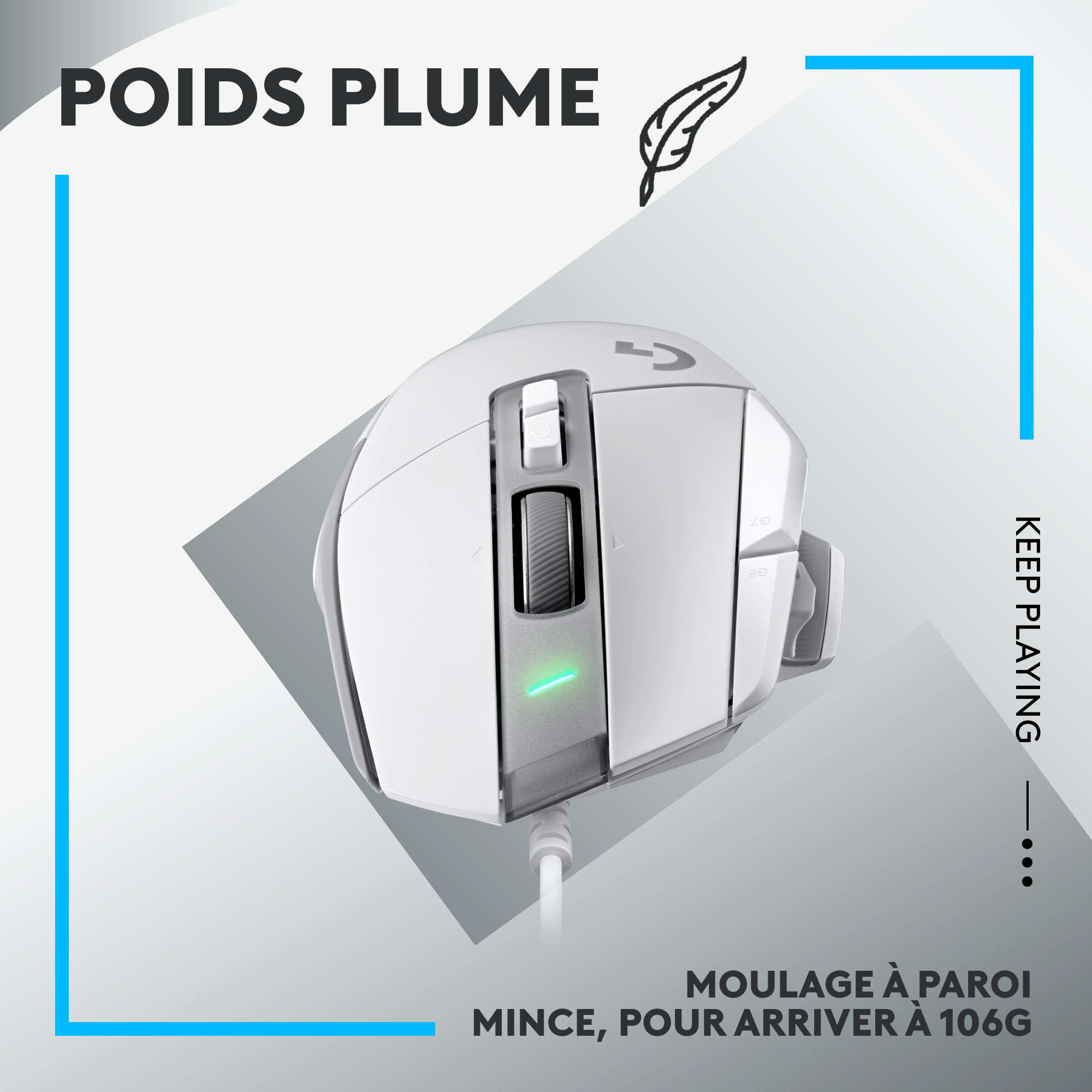 Voir la diapositive 3 : LOGITECH Souris G502 X - Blanche