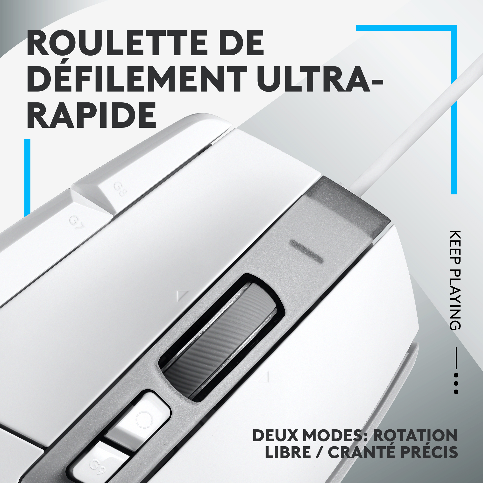 Voir la diapositive 6 : LOGITECH Souris G502 X - Blanche