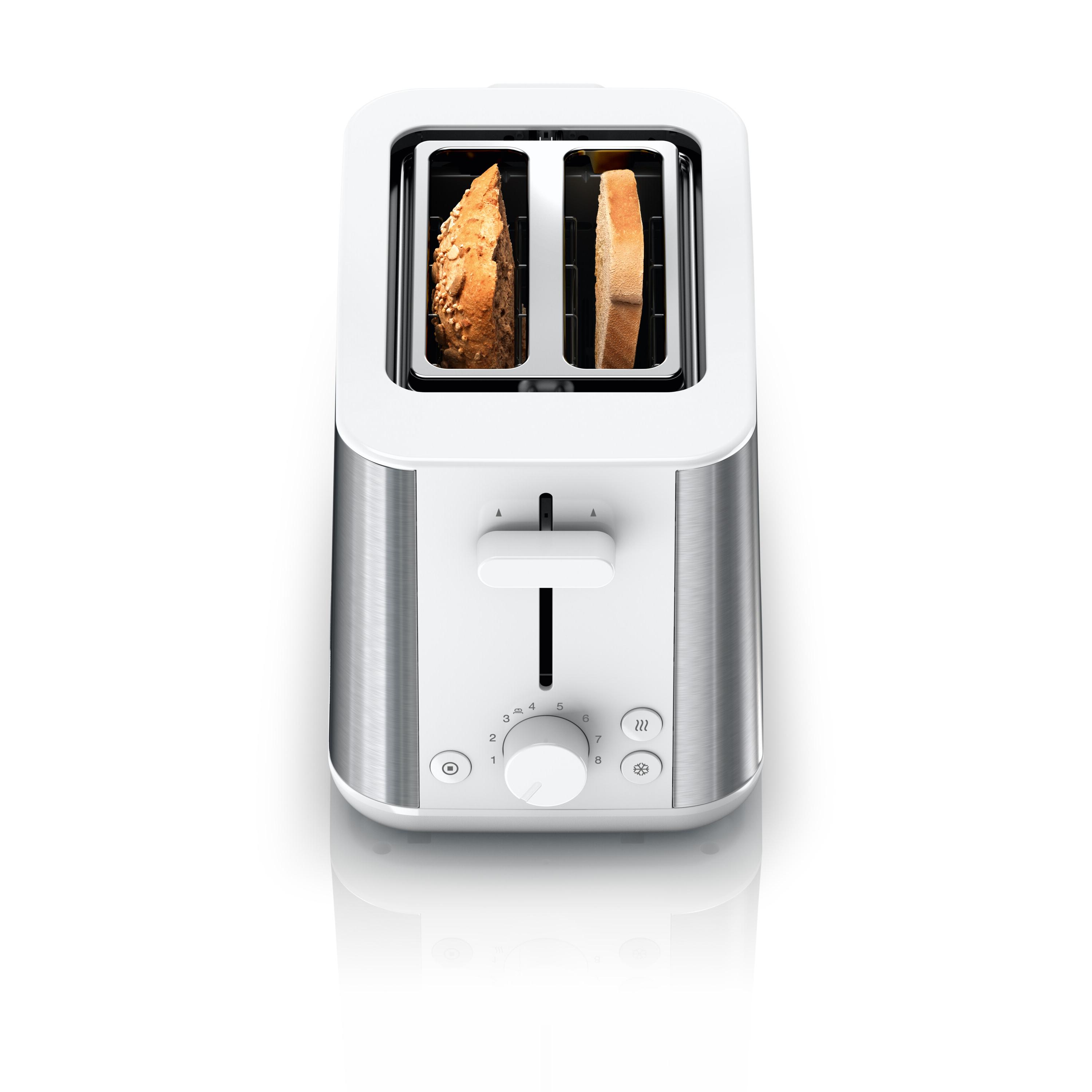 Voir la diapositive 3 : BRAUN Grille pain HT1510WH - Blanc et inox