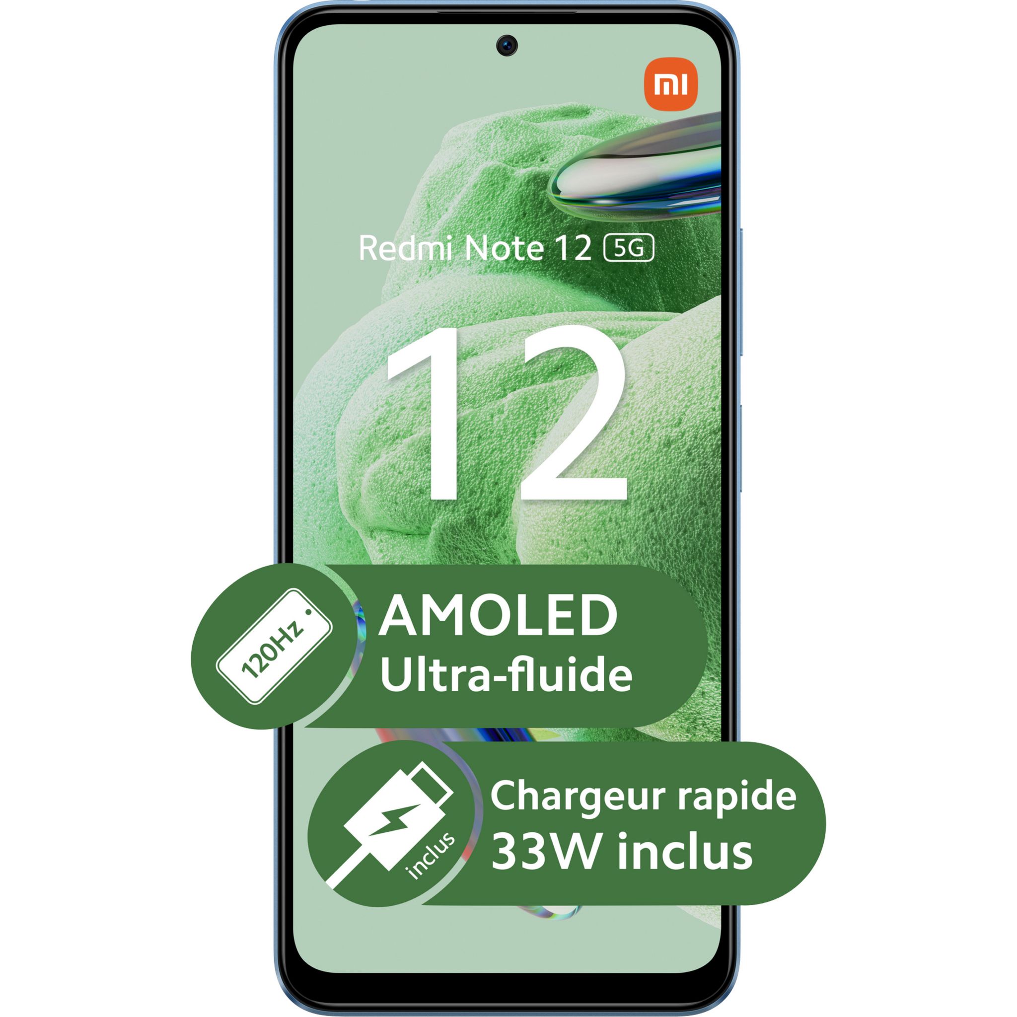 Voir la diapositive 4 : XIAOMI Redmi Note 12 5G 128Go - Bleu