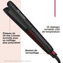 Voir la diapositive 6 : REVLON Lisseur céramique et tourmaline Revlon Smoothstay RVST2211P - Noir