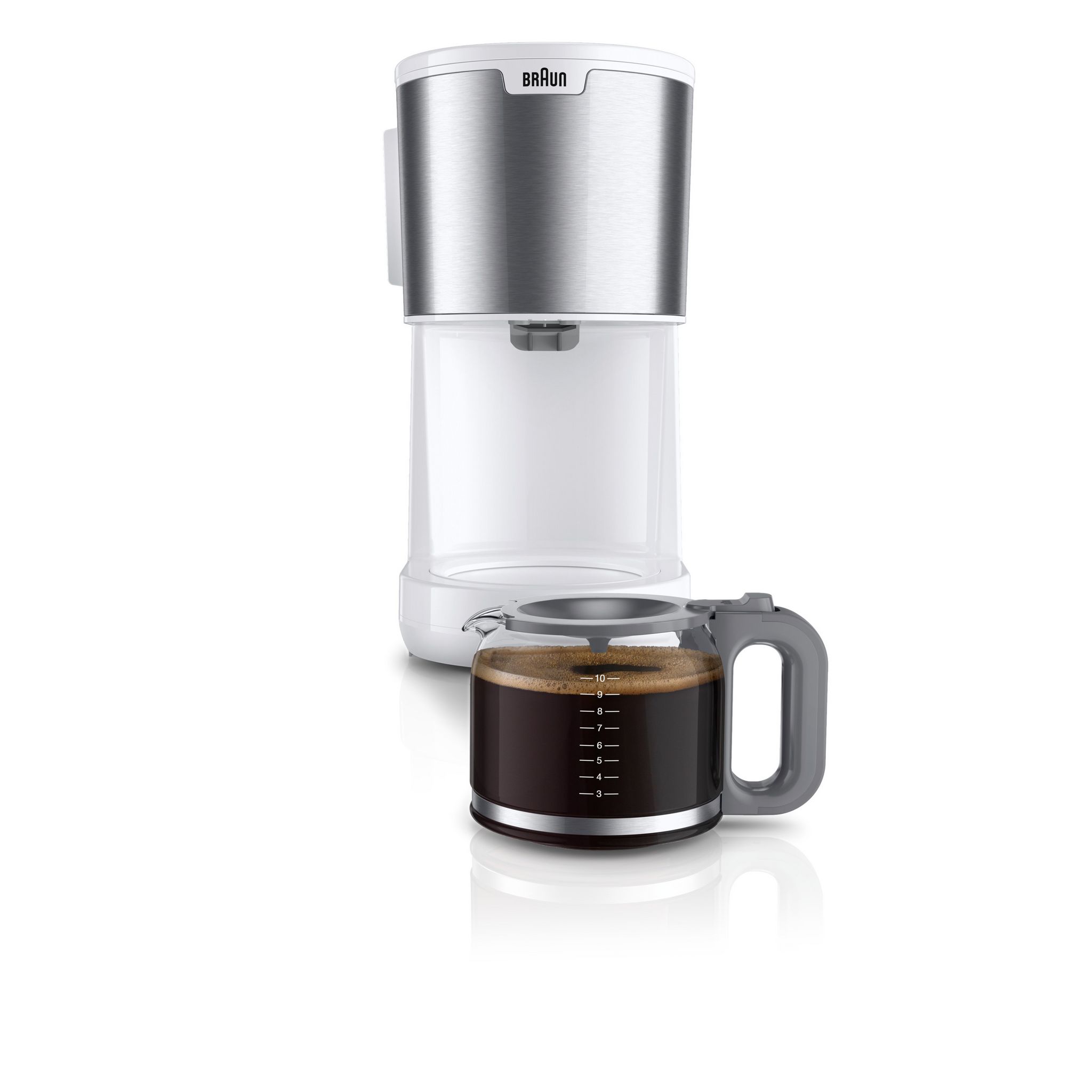 Voir la diapositive 2 : BRAUN Cafetière à filtre KF1500WH - Silver
