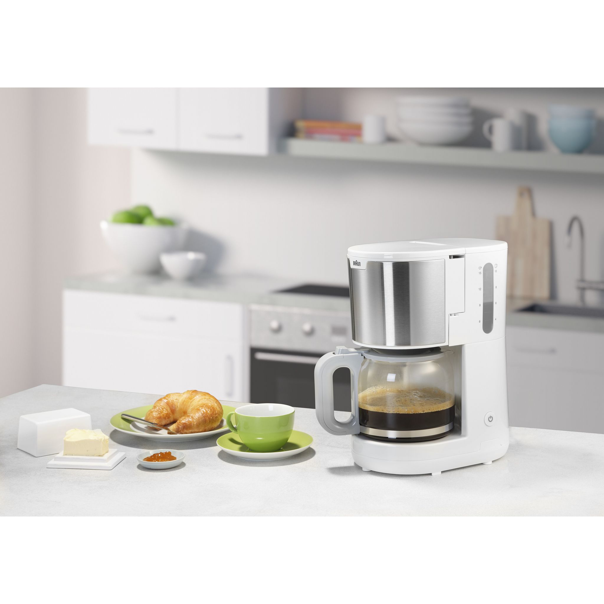 Voir la diapositive 6 : BRAUN Cafetière à filtre KF1500WH - Silver