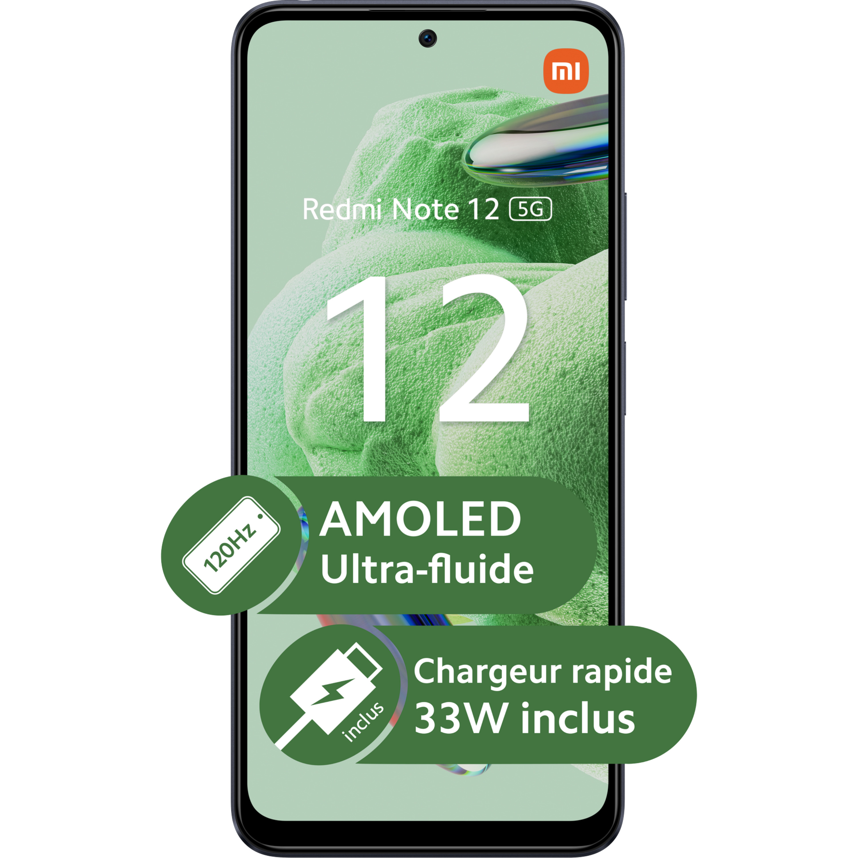 Voir la diapositive 4 : XIAOMI Redmi Note 12 5G 128Go - Gris