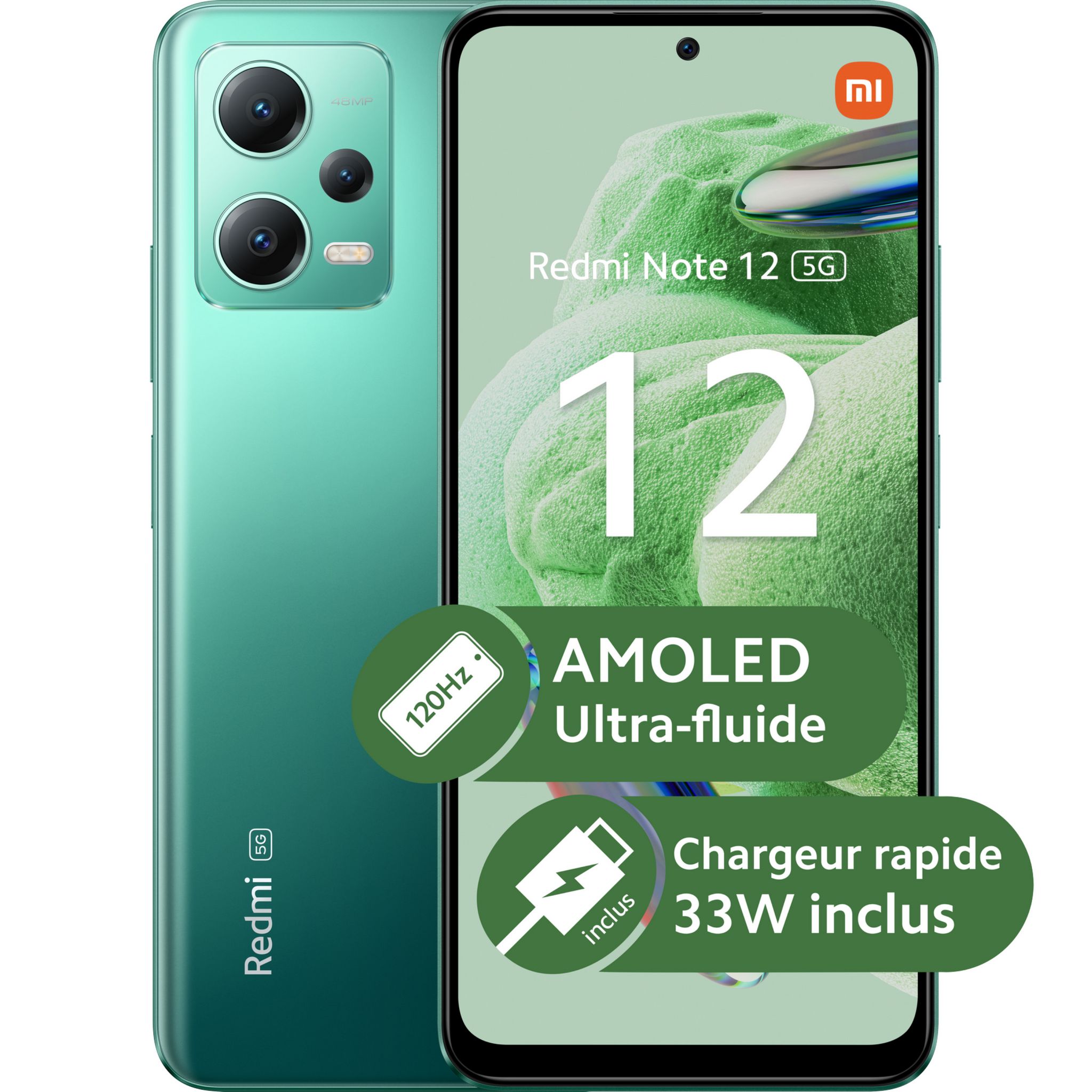 Voir la diapositive 5 : XIAOMI Redmi Note 12 5G 128Go - Vert