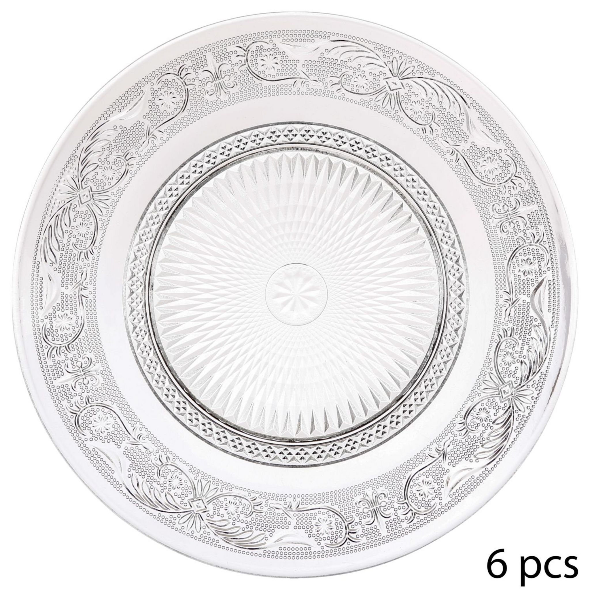 Voir la diapositive 4 : Service d'assiettes 18 pièces verre embossé RENAISSANCE