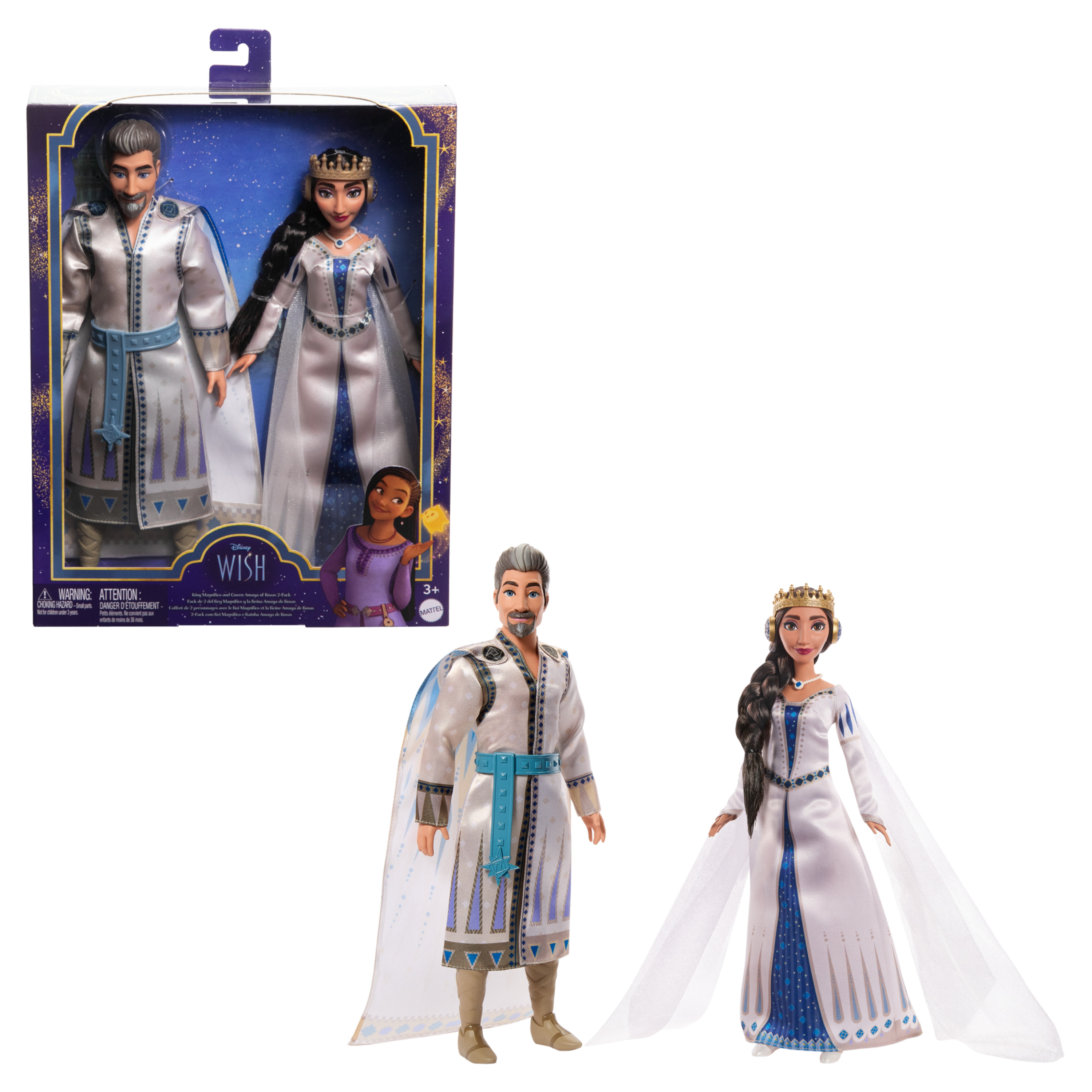 Voir la diapositive 2 : MATTEL Coffret de 2 personnages avec le Roi Magnifico et la Reine Amaya