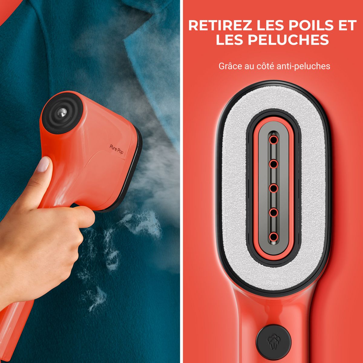 CALOR Défroisseur à main Pure POP&nbsp;DT2022 - Corail