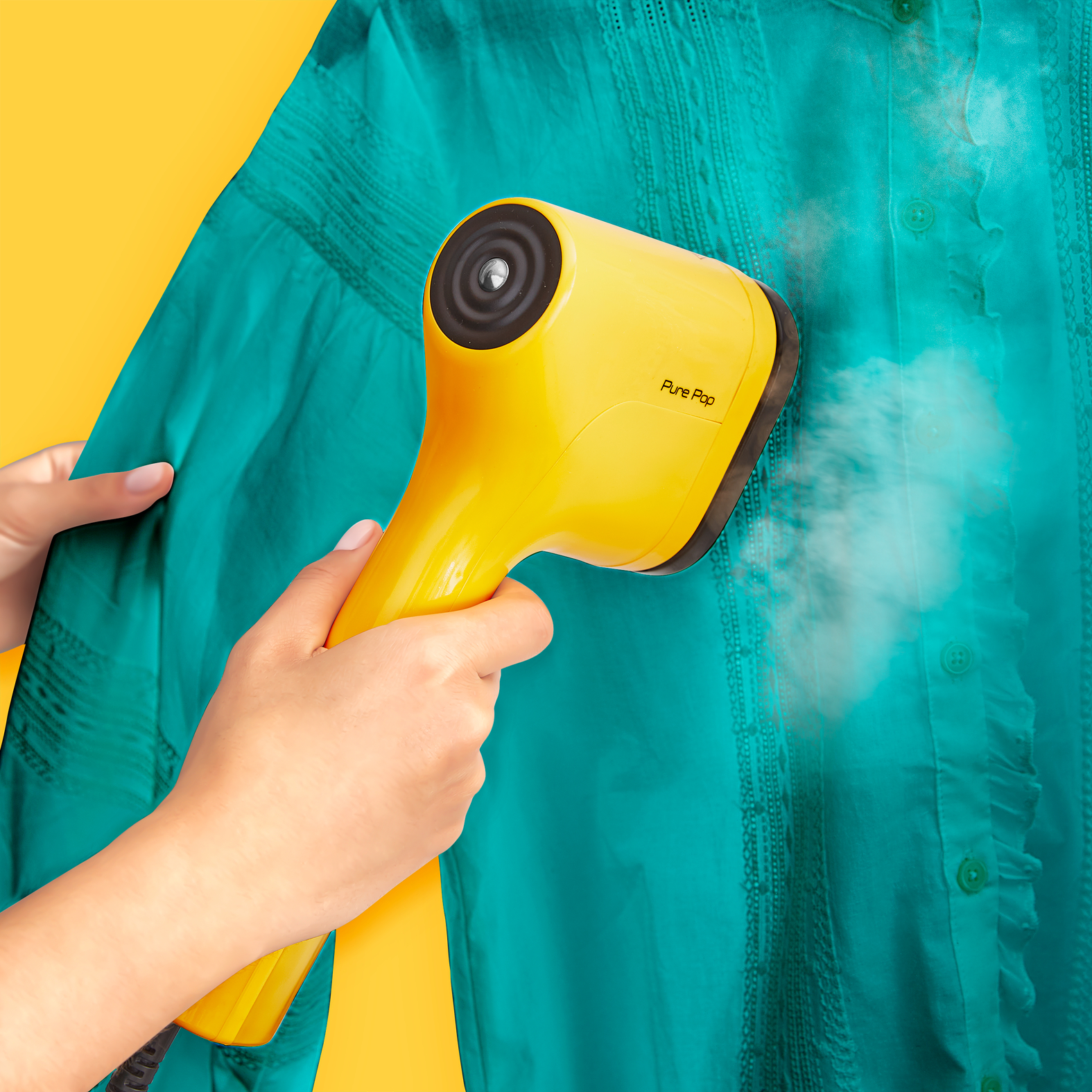 Voir la diapositive 12 : CALOR Défroisseur à main&nbsp; Pure POP DT2026 - Jaune