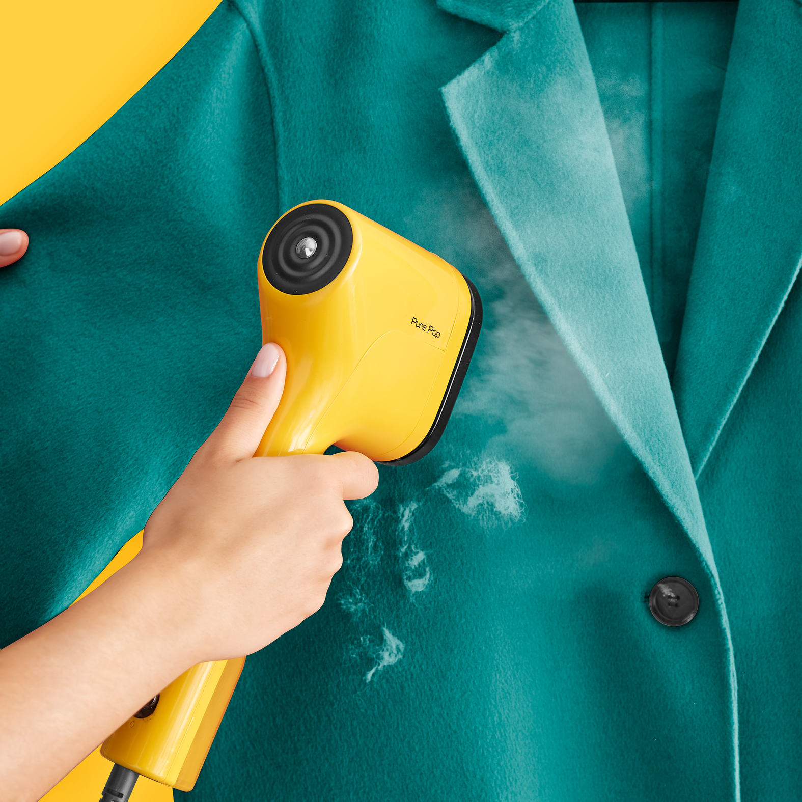 Voir la diapositive 13 : CALOR Défroisseur à main&nbsp; Pure POP DT2026 - Jaune
