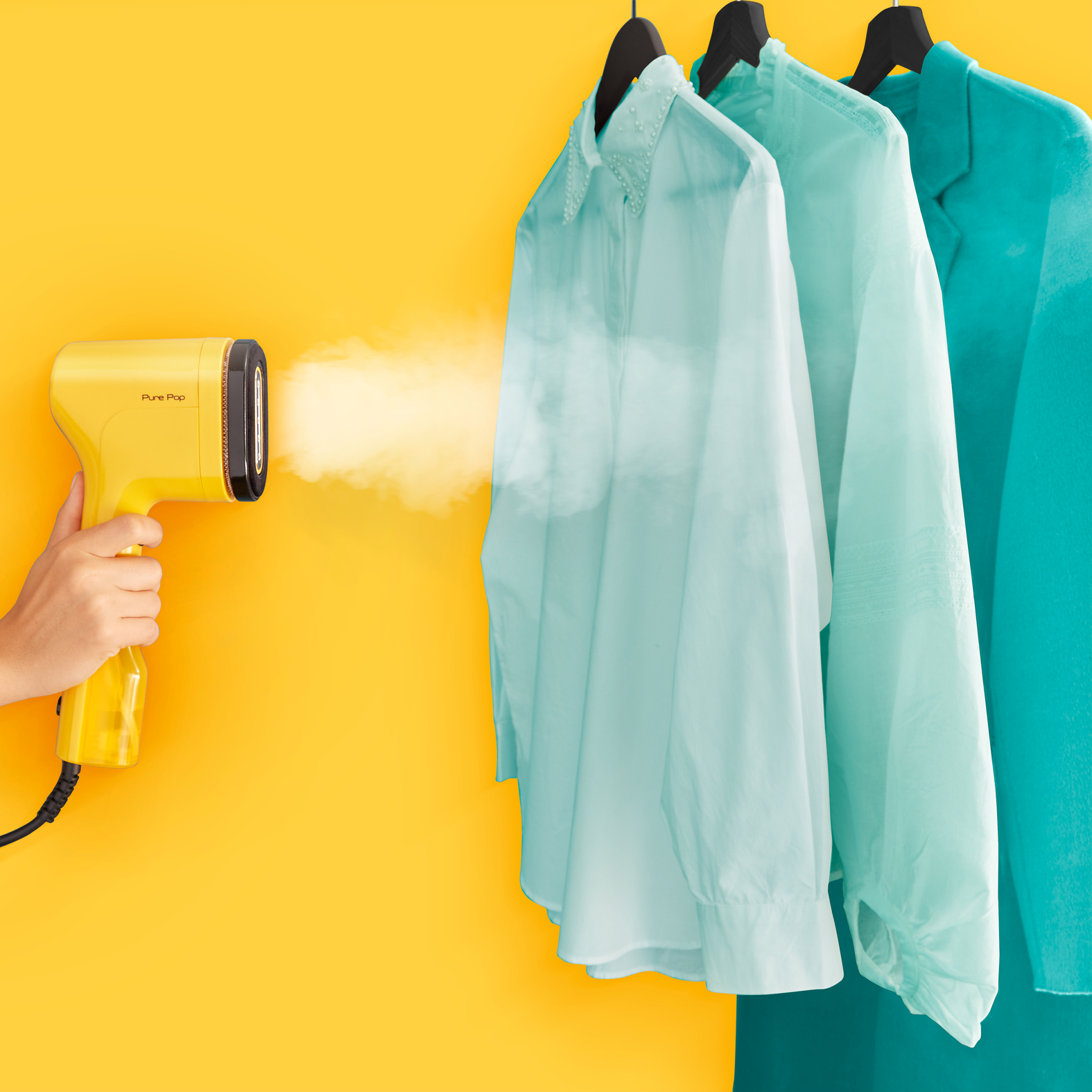 Voir la diapositive 14 : CALOR Défroisseur à main&nbsp; Pure POP DT2026 - Jaune