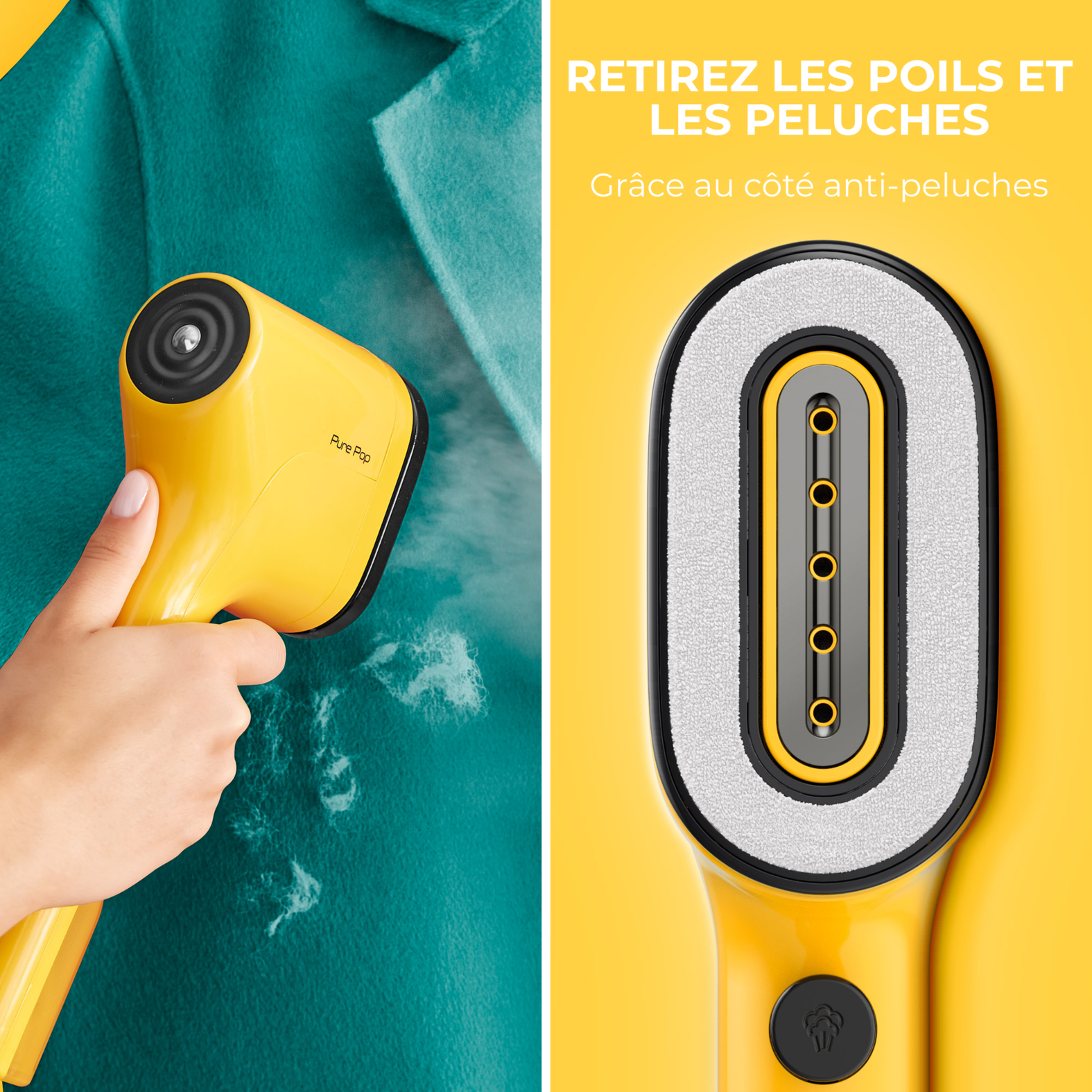 Voir la diapositive 5 : CALOR Défroisseur à main&nbsp; Pure POP DT2026 - Jaune