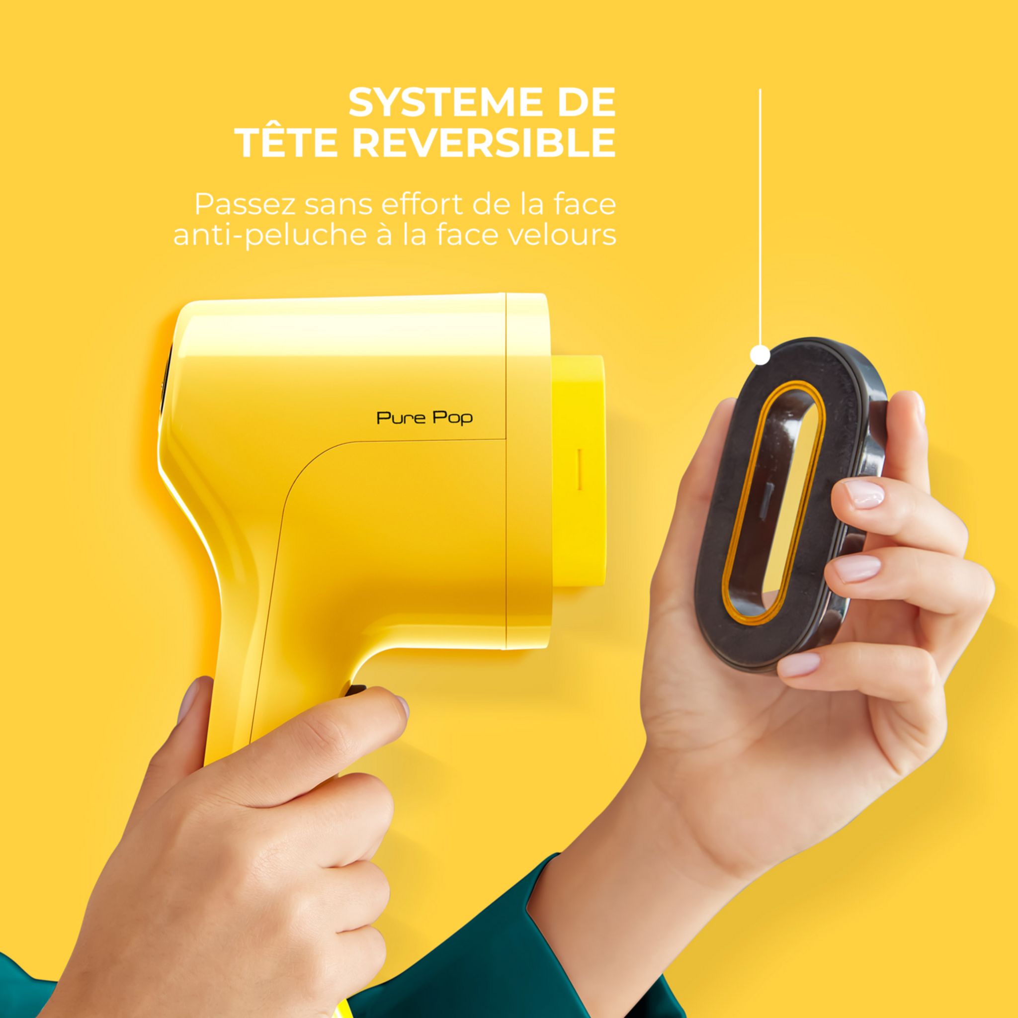 Voir la diapositive 7 : CALOR Défroisseur à main&nbsp; Pure POP DT2026 - Jaune