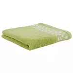 Maxi drap de bain uni en coton 450 g/m². Coloris disponibles : Beige, Vert, Jaune