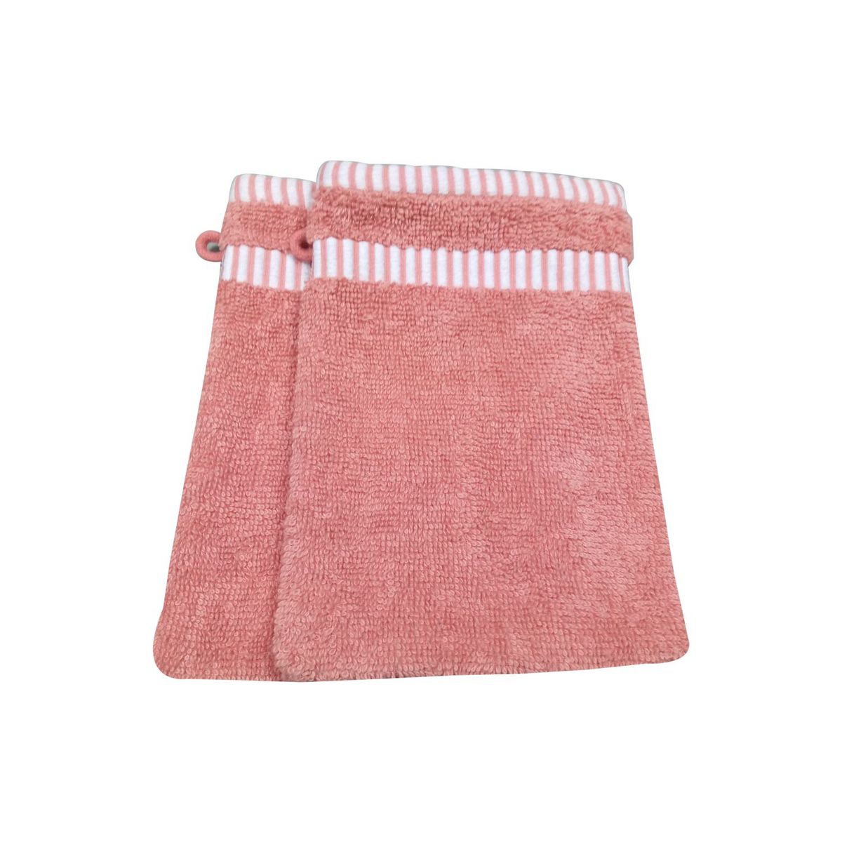 ACTUEL Lot de 2 gants de toilette uni en coton 500 g/m²