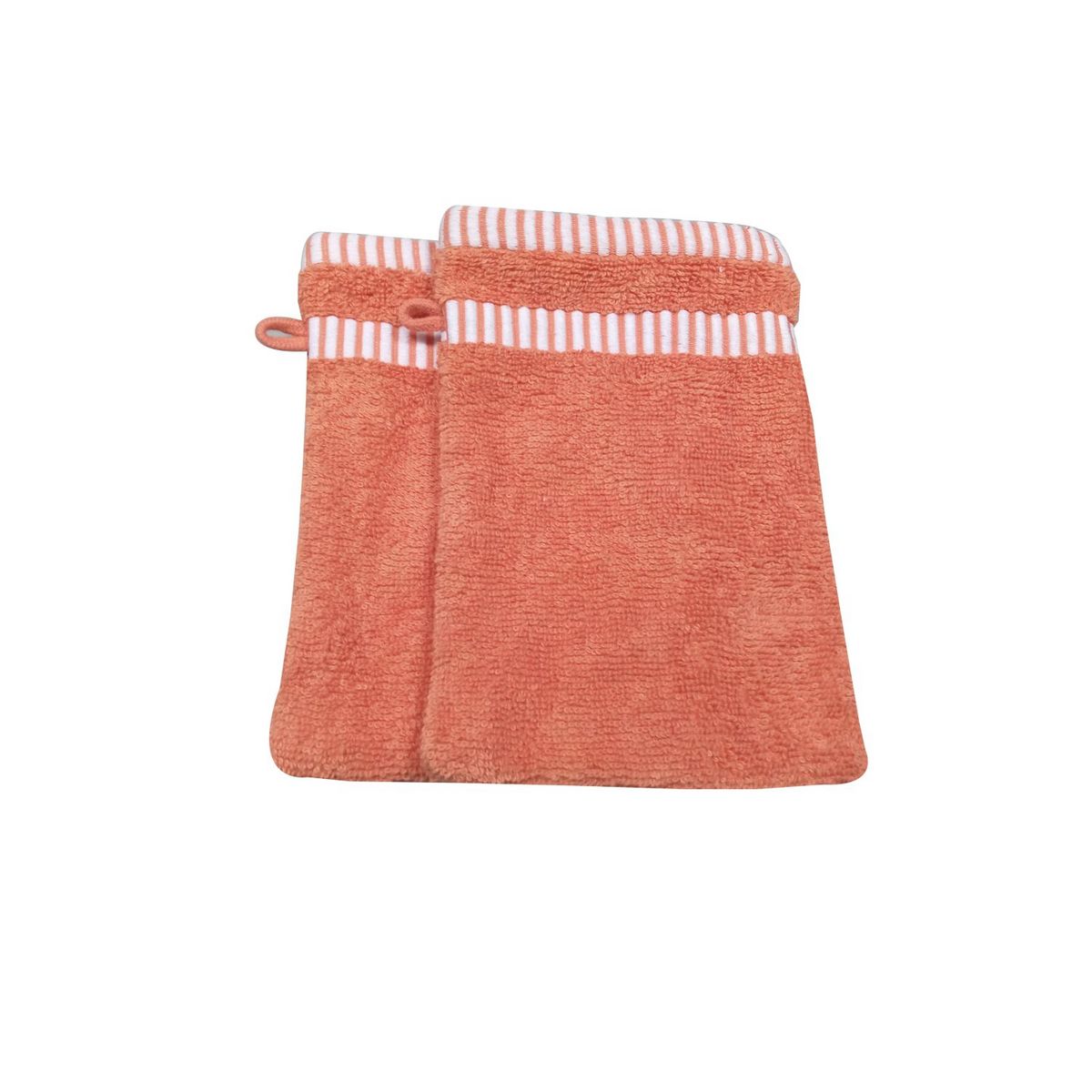 ACTUEL Lot de 2 gants de toilette uni en coton 500 g/m²