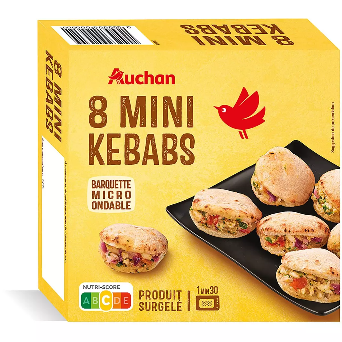 AUCHAN Mini Kebabs 8 pièces 90g