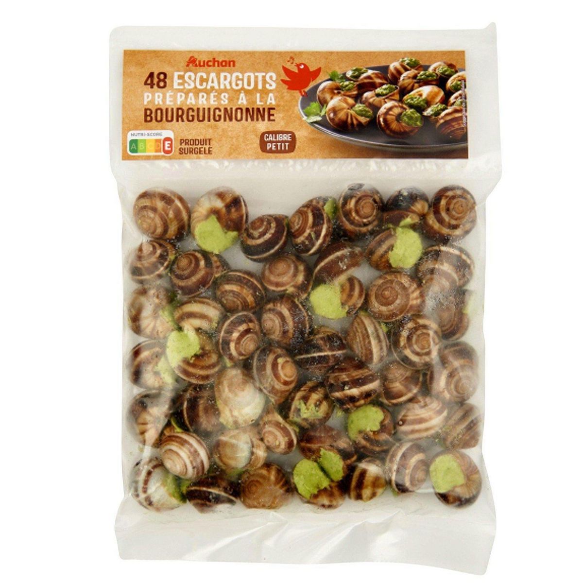 AUCHAN Escargots préparés à la Bourguignonne 48 pièces 172g