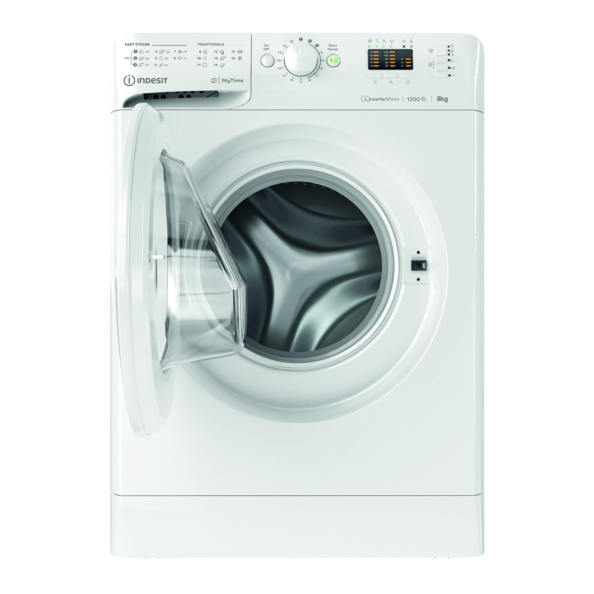 Voir la diapositive 2 : INDESIT Lave linge hublot à induction MTWA81295WEU, 8 kg, 1200 T/min, B