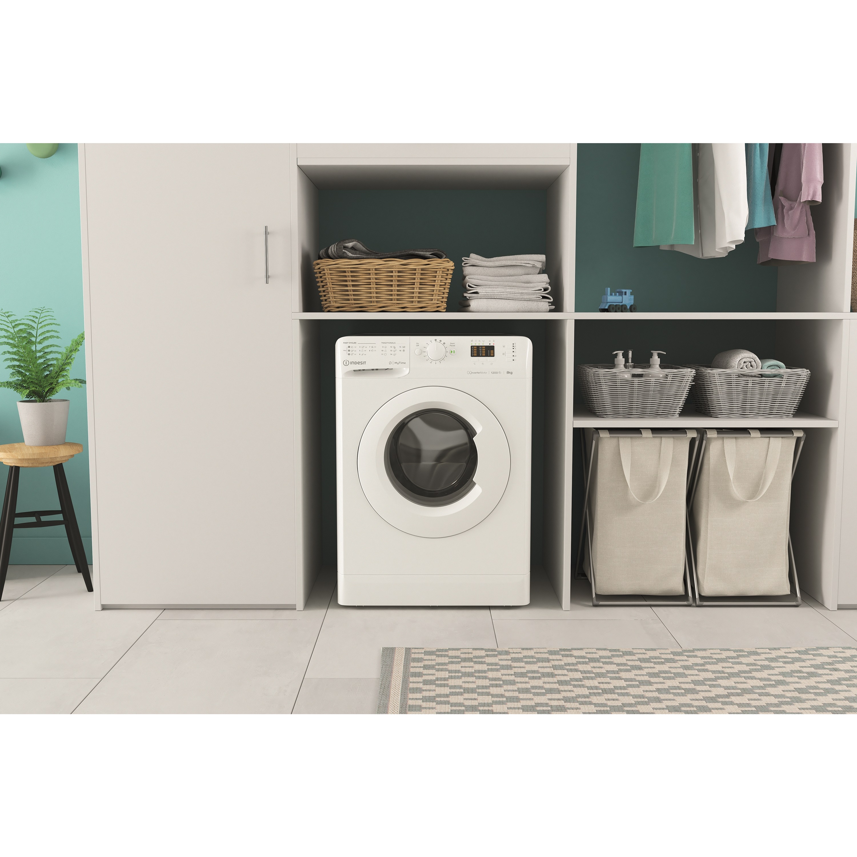Voir la diapositive 6 : INDESIT Lave linge hublot à induction MTWA81295WEU, 8 kg, 1200 T/min, B