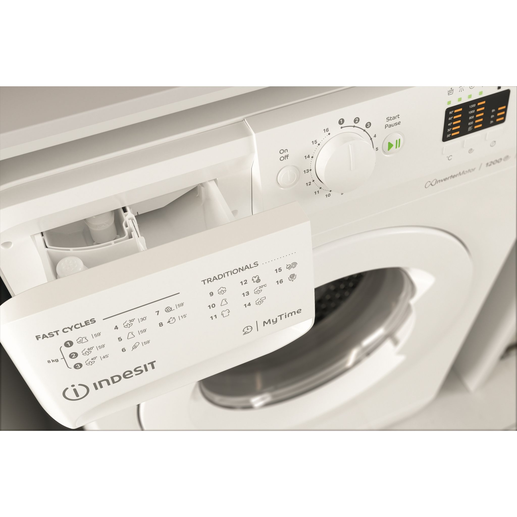 Voir la diapositive 7 : INDESIT Lave linge hublot à induction MTWA81295WEU, 8 kg, 1200 T/min, B