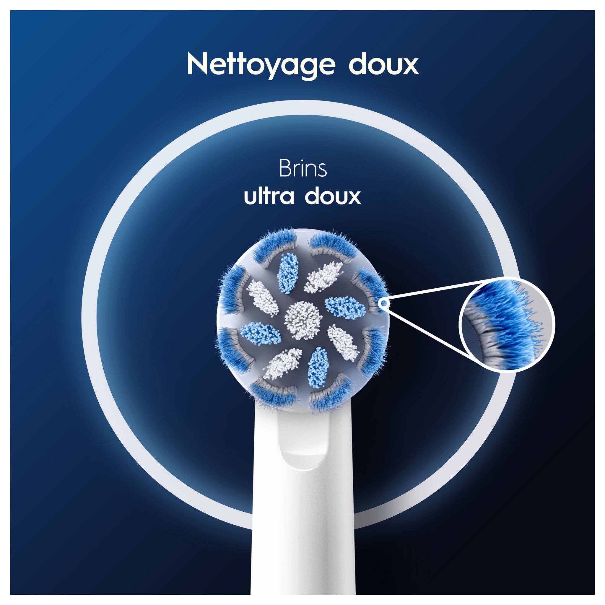 Voir la diapositive 6 : ORAL-B Lot de 3 brossettes SENSITIVE CLEAN PRO - Blanc