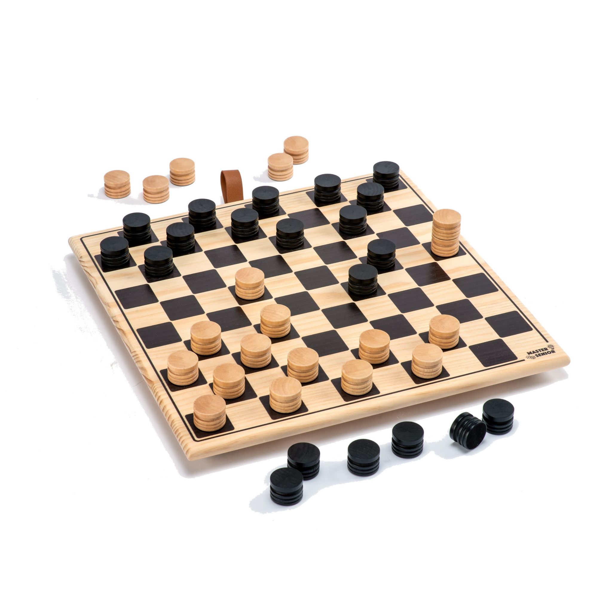 Voir la diapositive 3 : MASTER SENIOR Jeu de dames en bois Master Senior