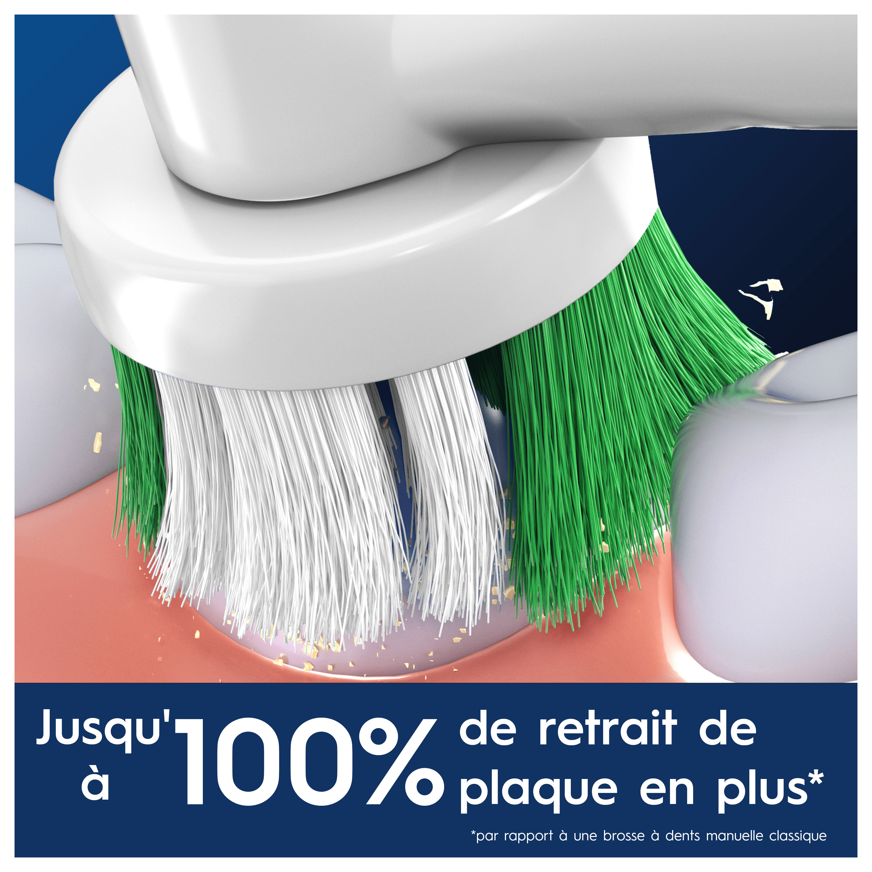 Voir la diapositive 6 : ORAL-B Lot de 3 brossettes CLEAN PRO - Blanc