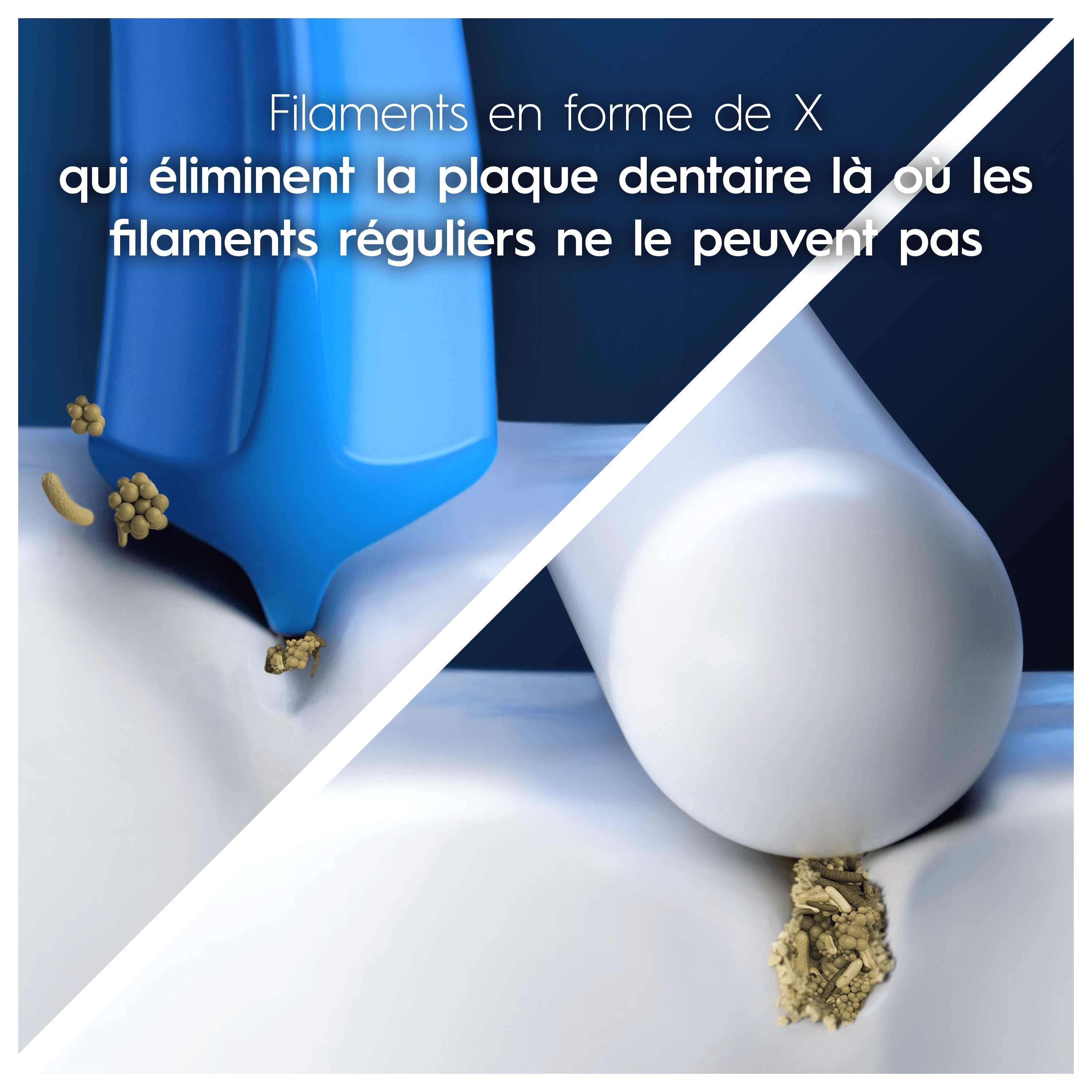 Voir la diapositive 7 : ORAL-B Lot de 3 brossettes CLEAN PRO - Blanc