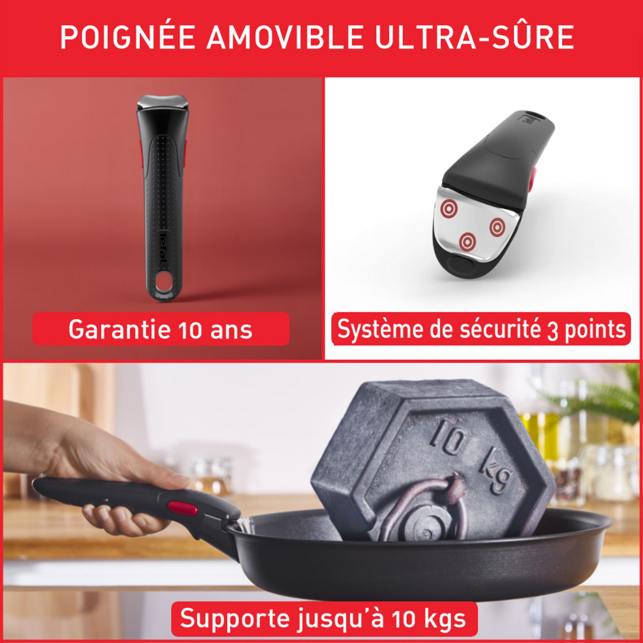Voir la diapositive 2 : TEFAL Set de 5 pièces, tous feux dont induction - Ingenio Emotion