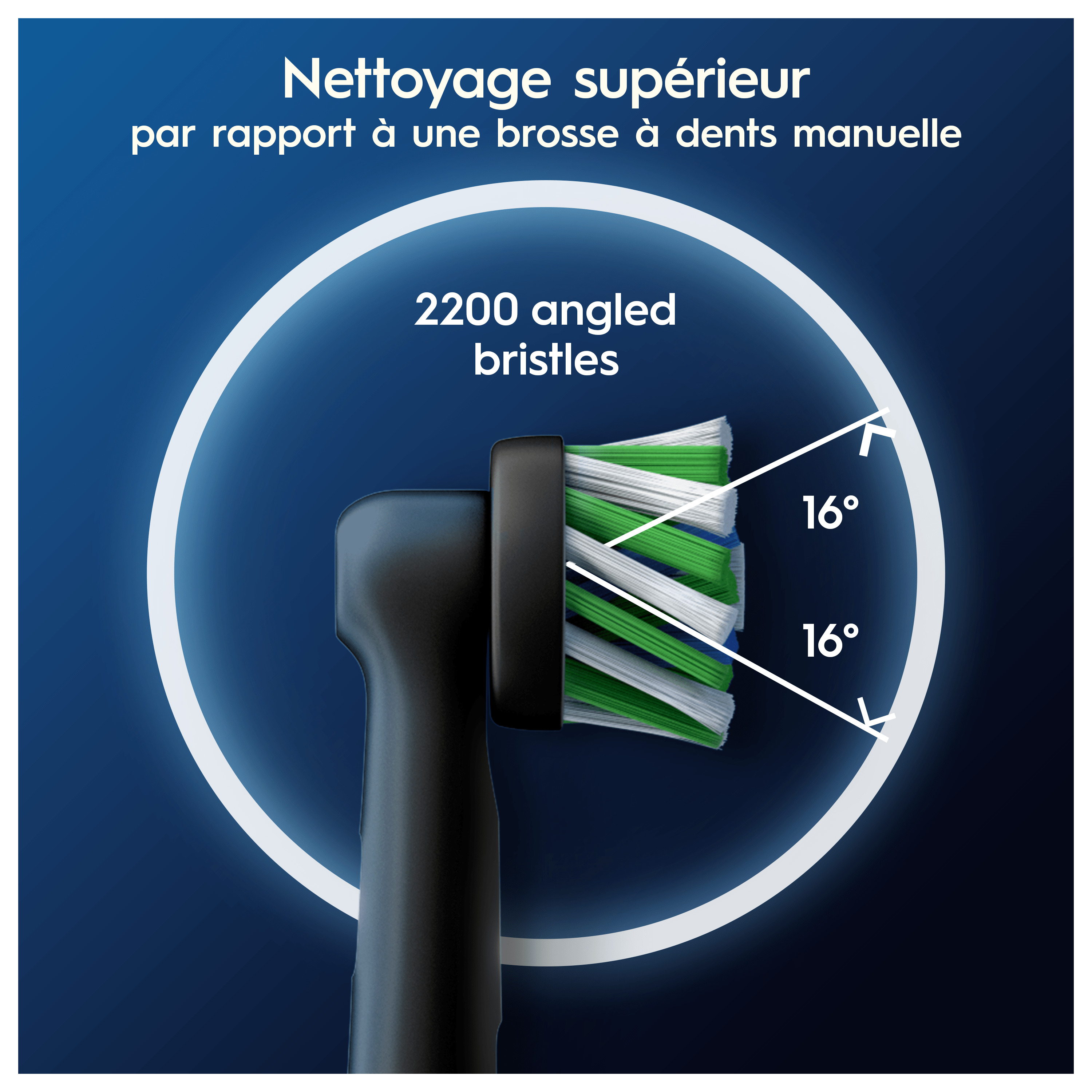 Voir la diapositive 7 : ORAL-B Lot de 3 brossettes  CROSS ACTION PRO - Noir