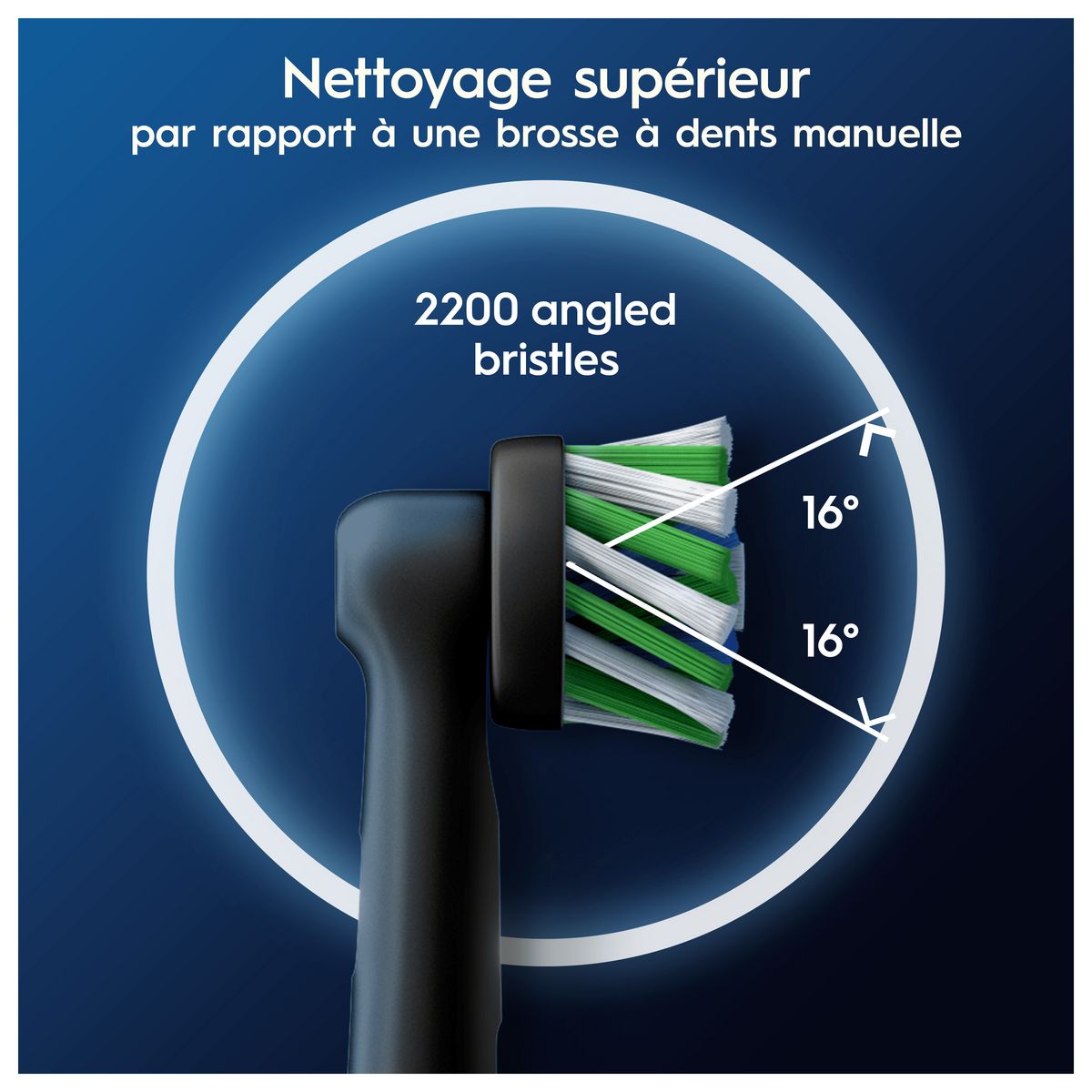 ORAL-B Lot de 3 brossettes  CROSS ACTION PRO - Noir