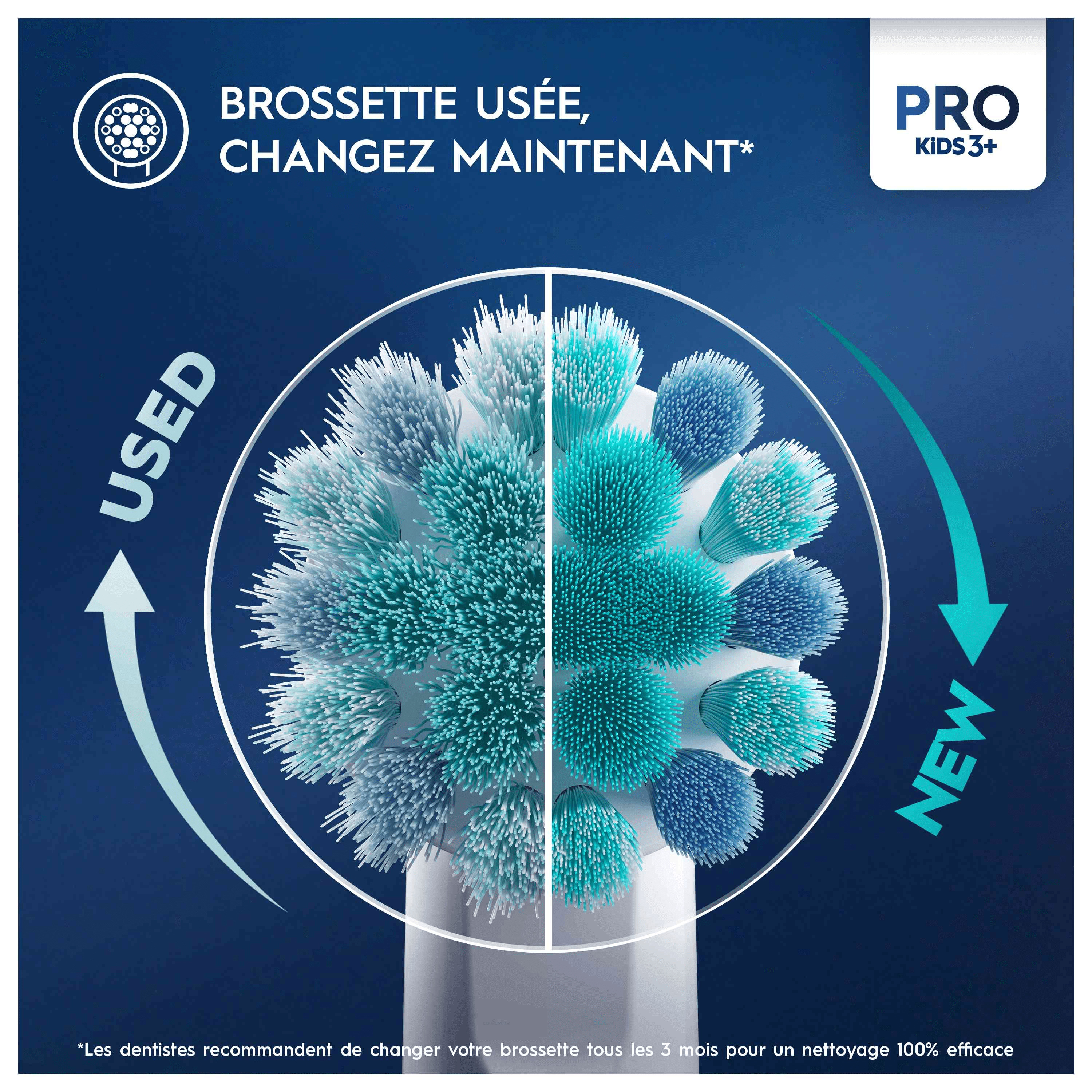 Voir la diapositive 5 : ORAL-B Brosse à dents électrique VITALITY PRO Reine des neiges - Bleu