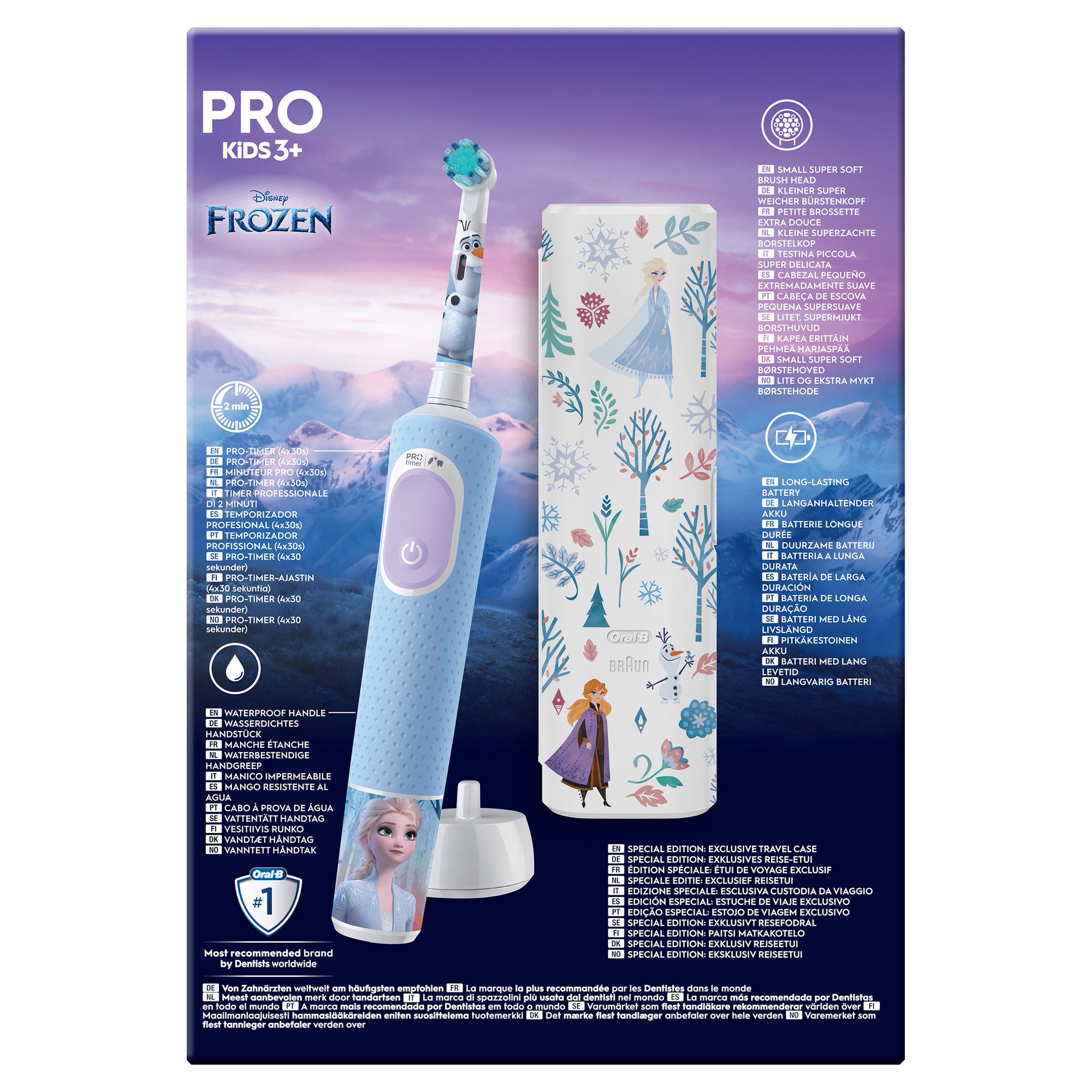Voir la diapositive 8 : ORAL-B Brosse à dents électrique VITALITY PRO Reine des neiges - Bleu