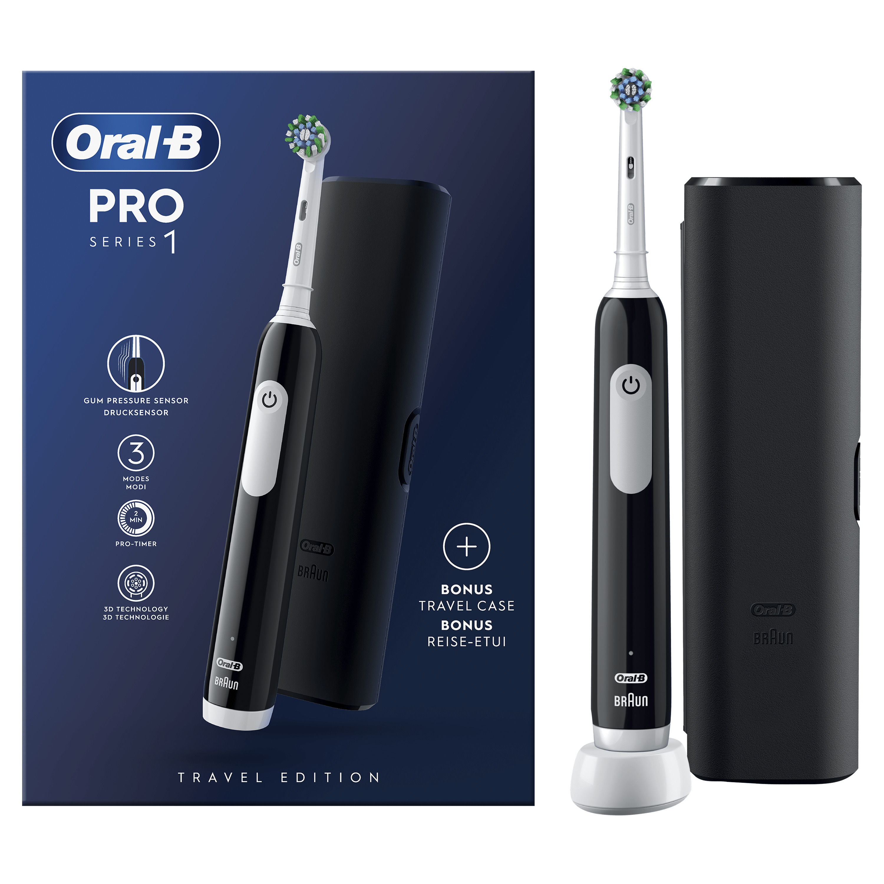 Voir la diapositive 2 : ORAL-B Brosse à dents électrique Pro 1 - Noir