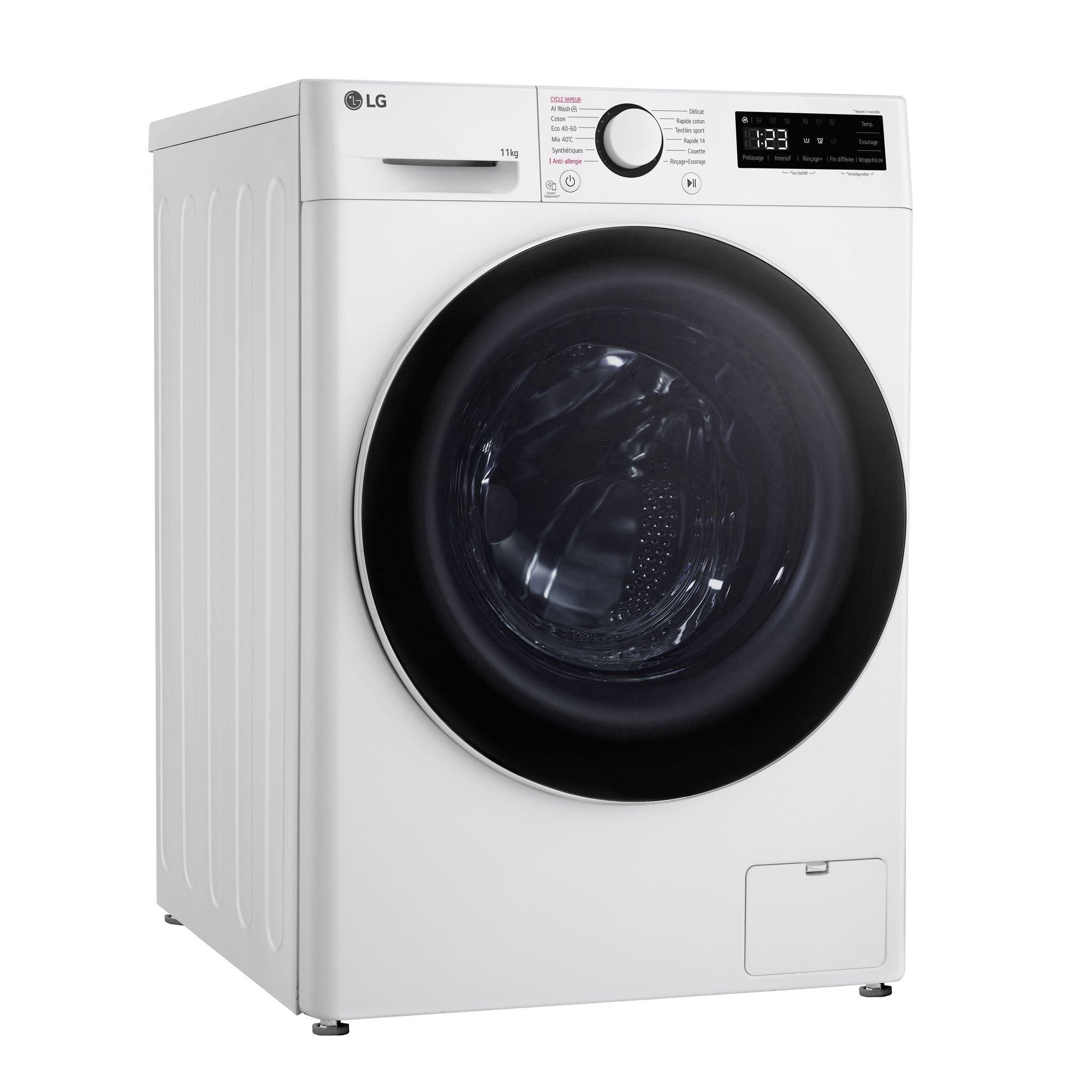 Voir la diapositive 3 : LG Lave linge hublot à induction F14R50WHS, 11 kg, 1400 T/min, A