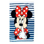 Drap de plage enfant MINNIE SAIL. Coloris disponibles : Bleu