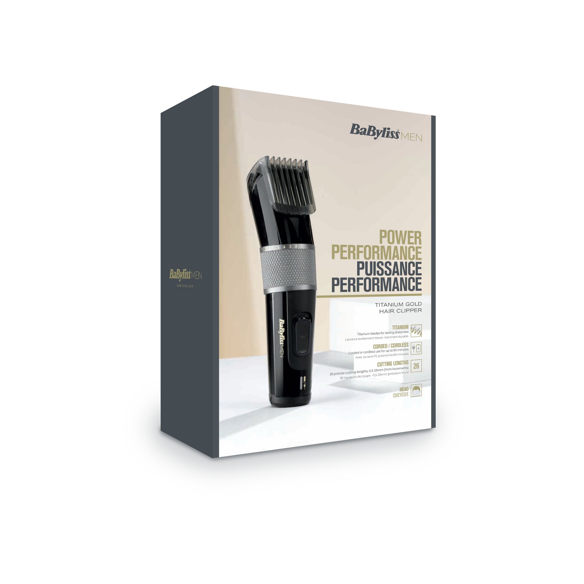 Voir la diapositive 2 : BABYLISS Tondeuse cheveux E973TE - Noir