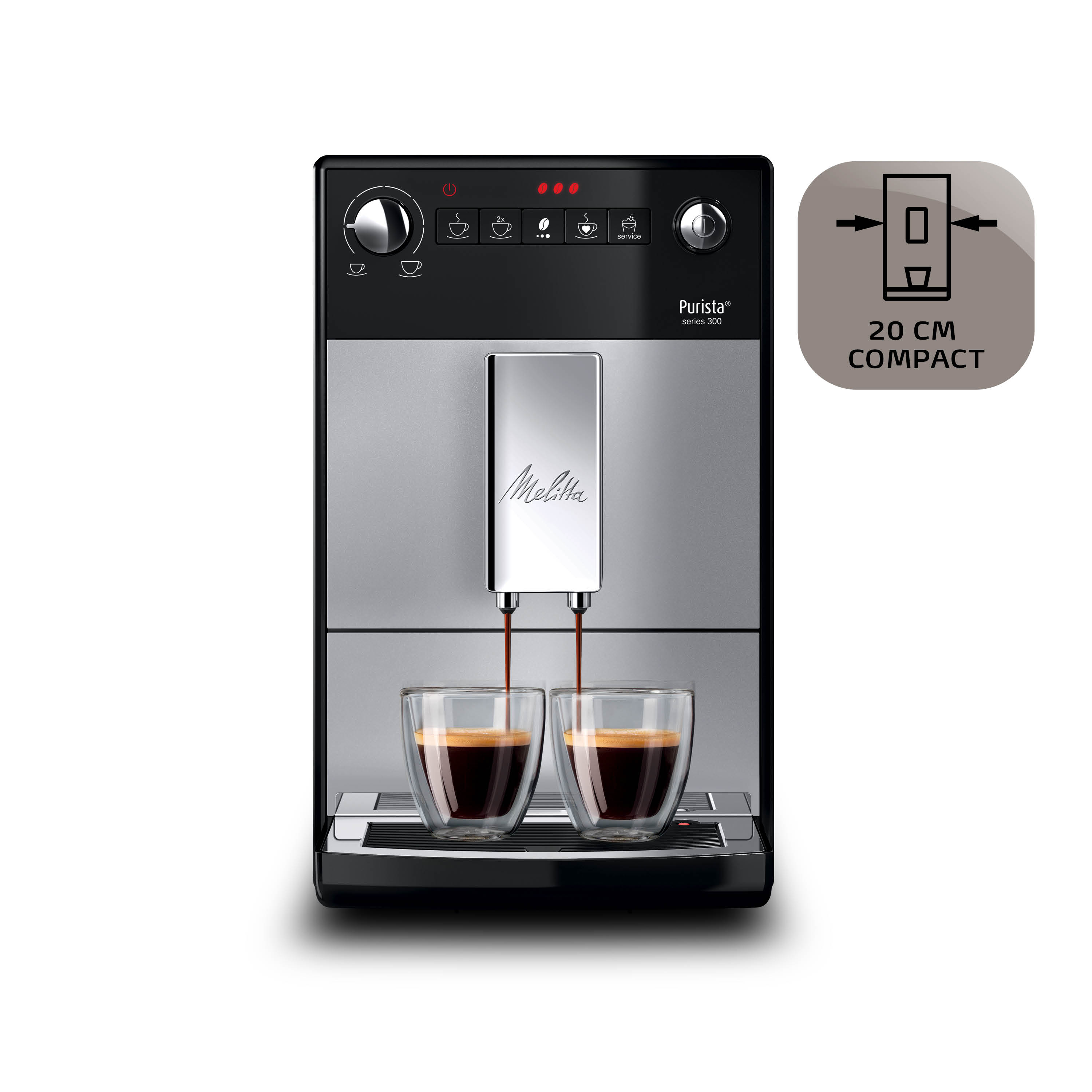 Voir la diapositive 2 : MELITTA Machine à café expresso avec broyeur PURISTA - Noir