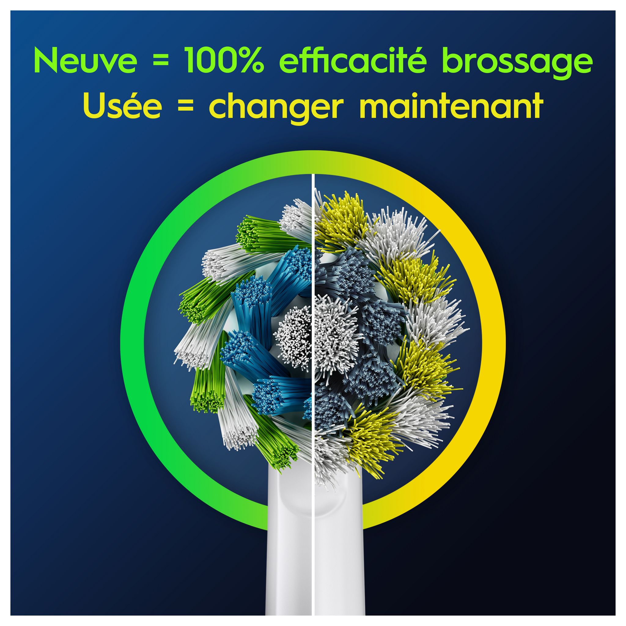 Voir la diapositive 4 : ORAL-B Lot de 3 brossettes CROSS ACTION PRO - Blanc
