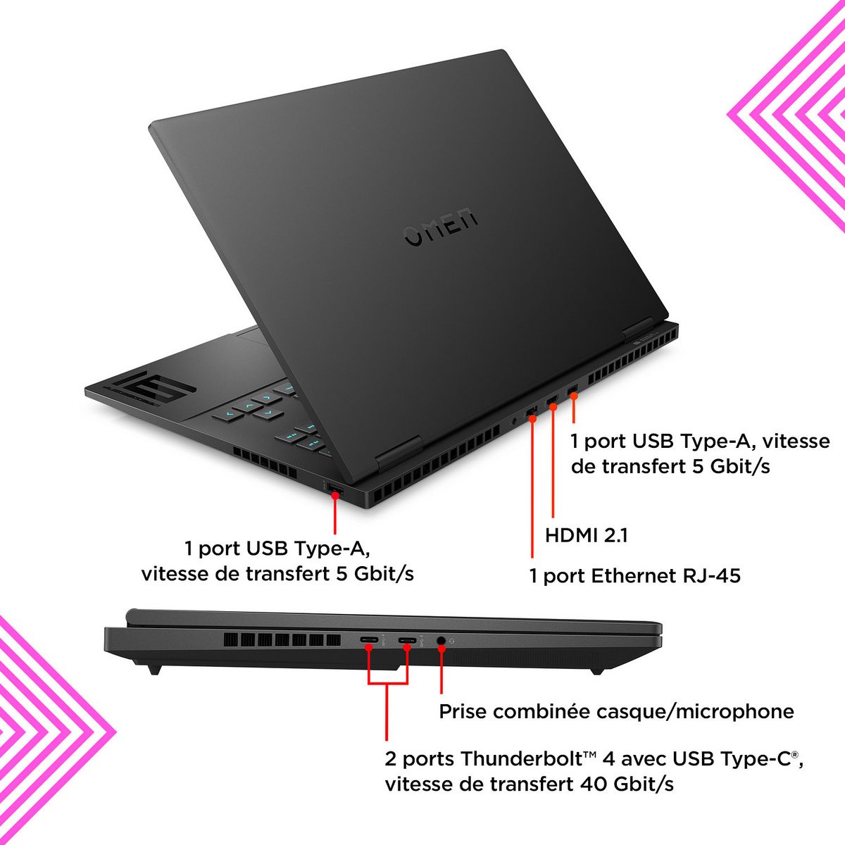 HP Ordinateur portable OMEN 16-XD0028NF - Noir