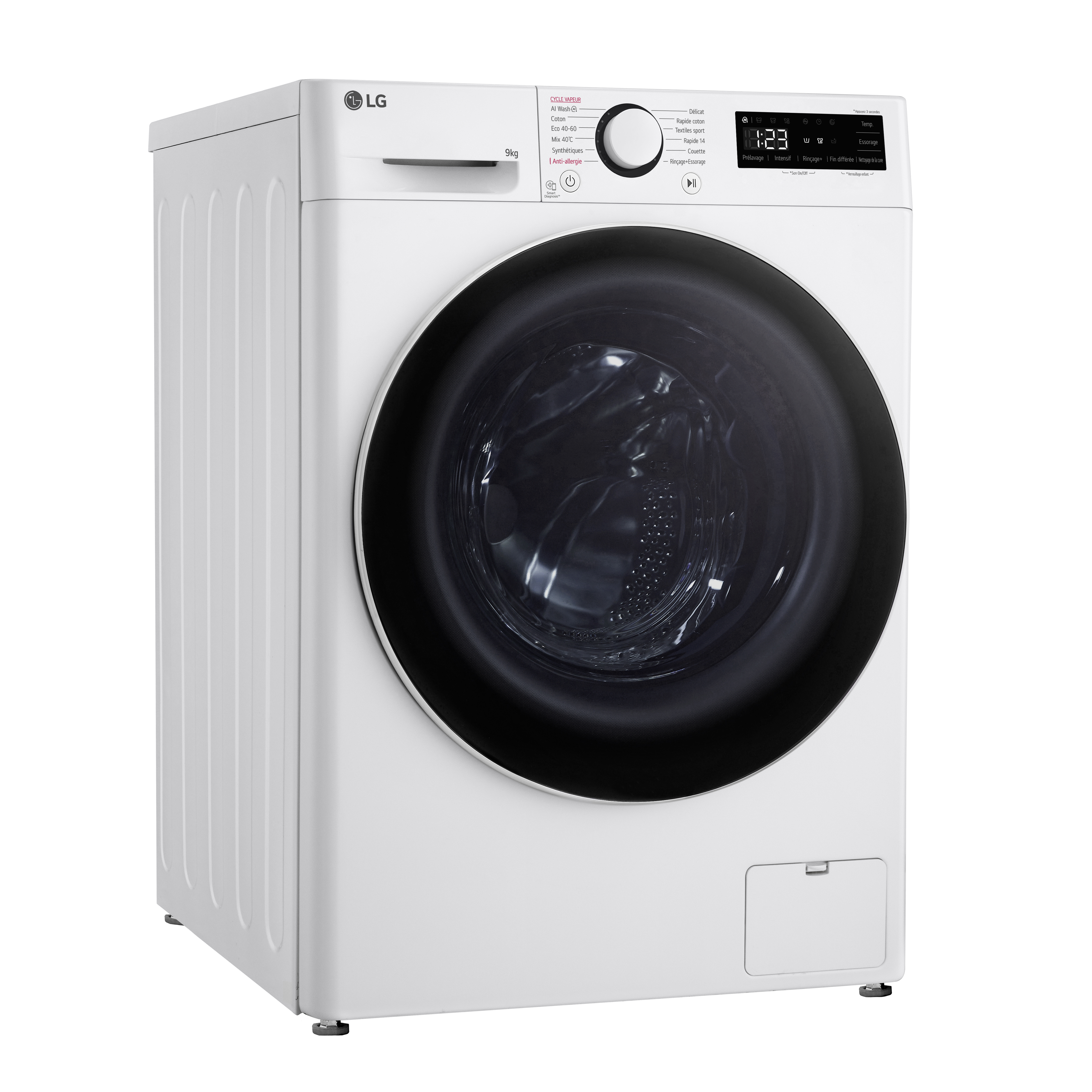 Voir la diapositive 4 : LG Lave linge hublot à induction F94R50WHS, 9 kg, 1400 T/min, A
