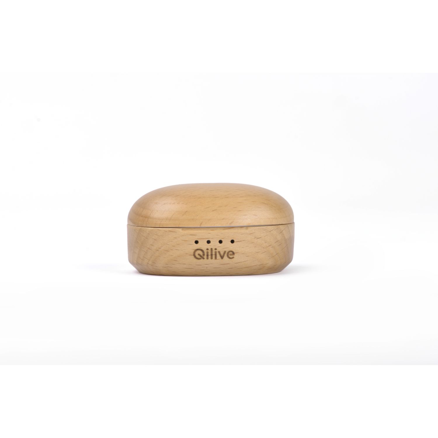 Voir la diapositive 2 : QILIVE Ecouteur sans fils Bluetooth avec étui de recharge Q1669 en Bois FSC et plastique recyclé