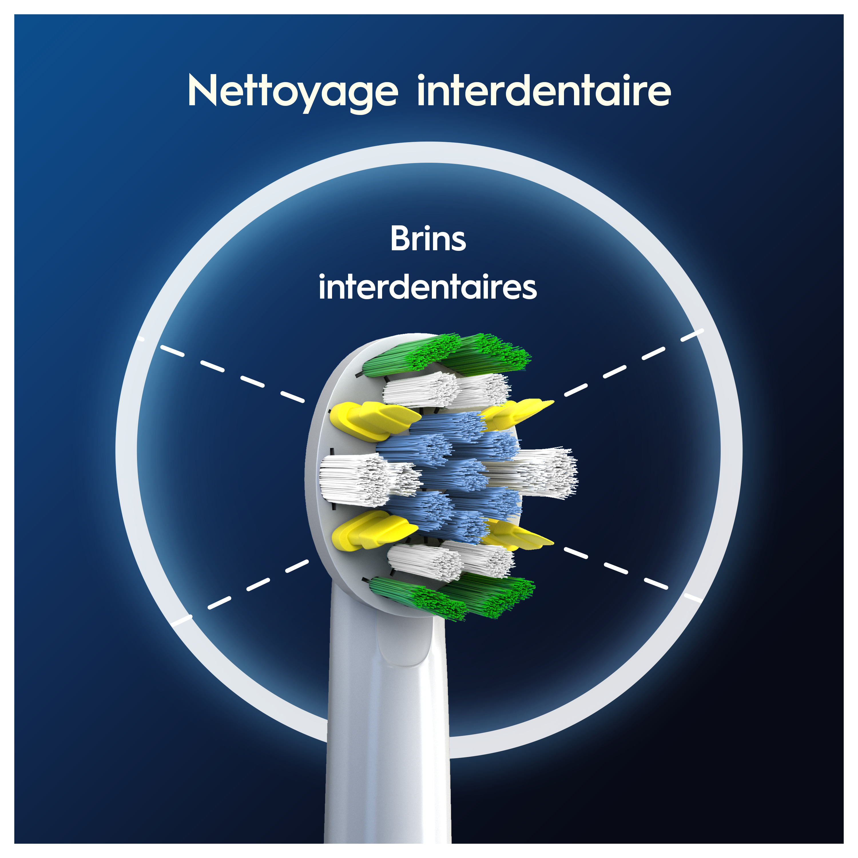 Voir la diapositive 3 : ORAL-B Lot de 3 brossettes FLOSS ACTION PRO - Blanc