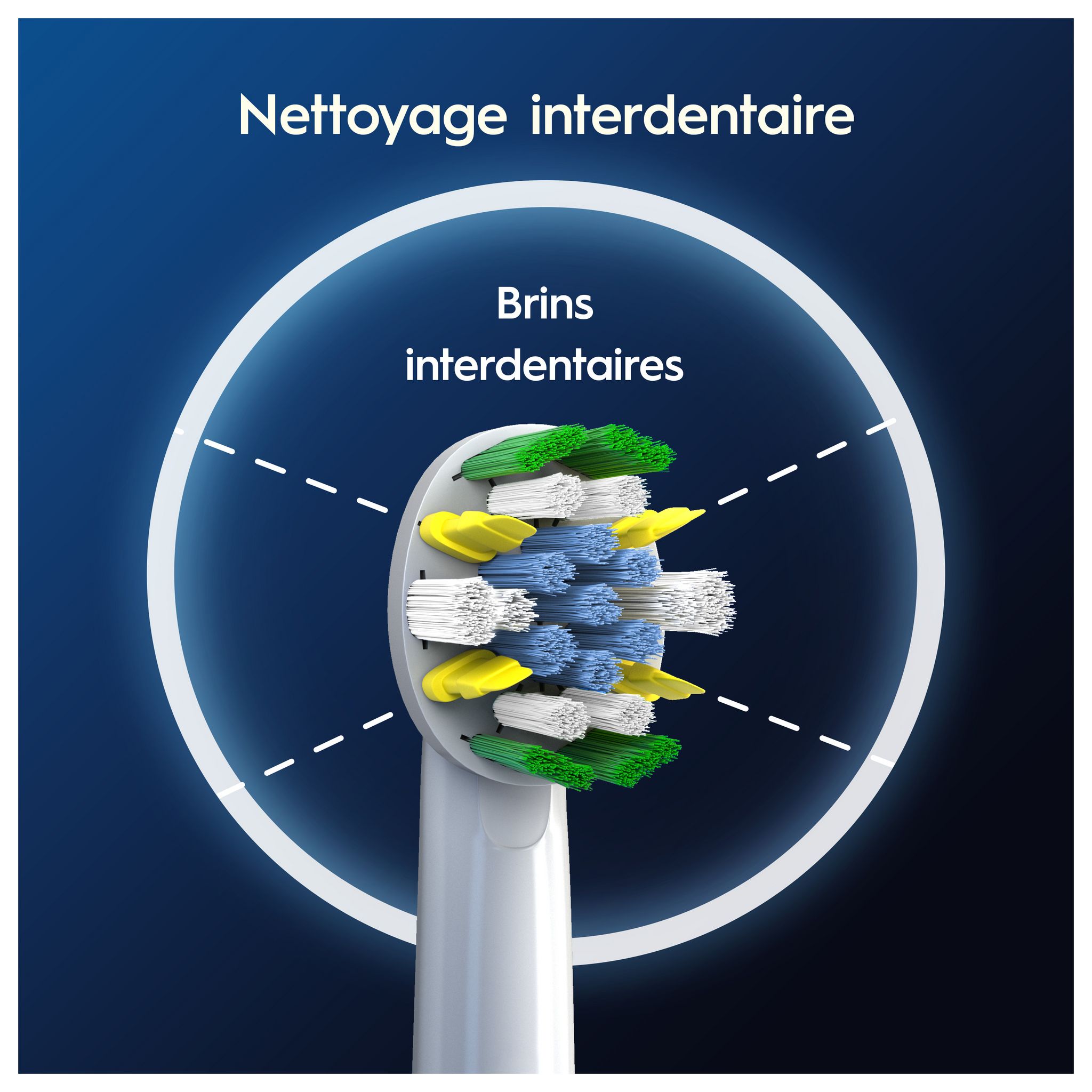 Voir la diapositive 3 : ORAL-B Lot de 3 brossettes FLOSS ACTION PRO - Blanc