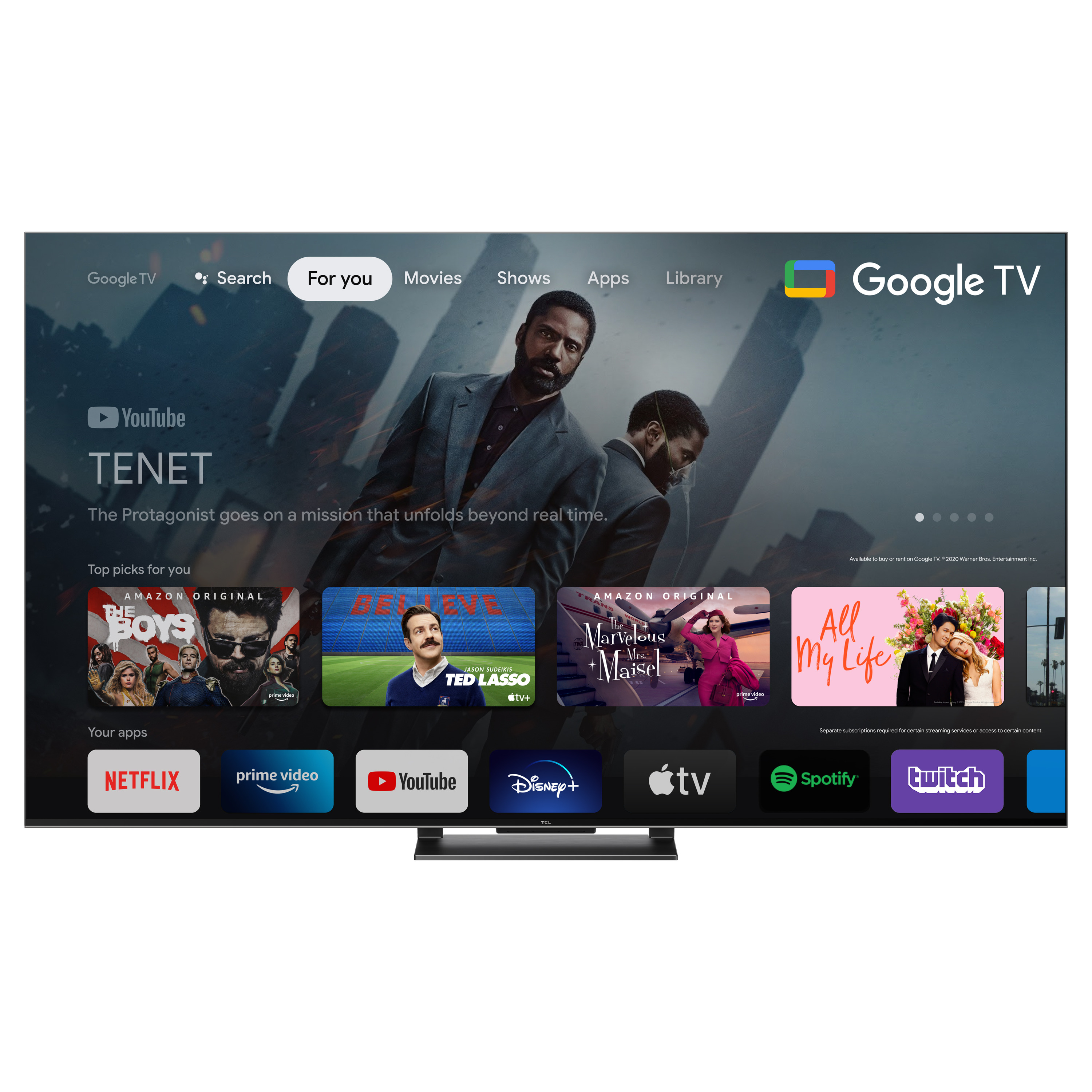Voir la diapositive 2 : TCL 75C745 2023 TV QLED 4K Ultra HD 189 cm Smart TV