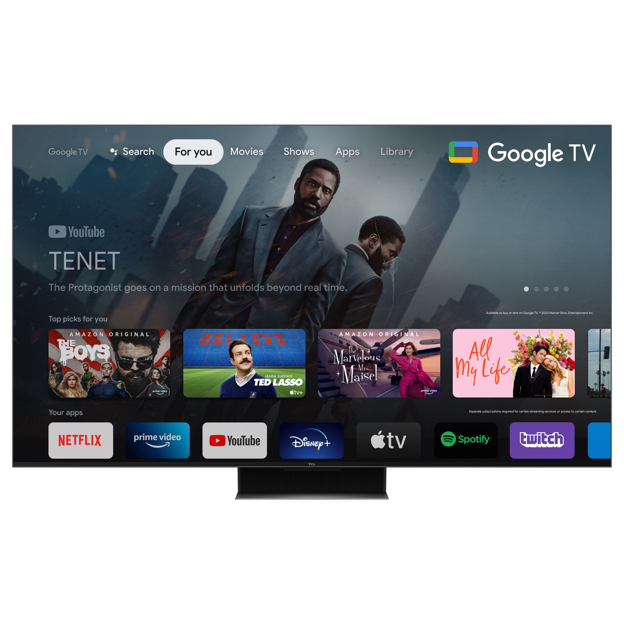 Voir la diapositive 3 : TCL 75C845 2023 TV QLED Mini LED 4K  189 cm Google TV