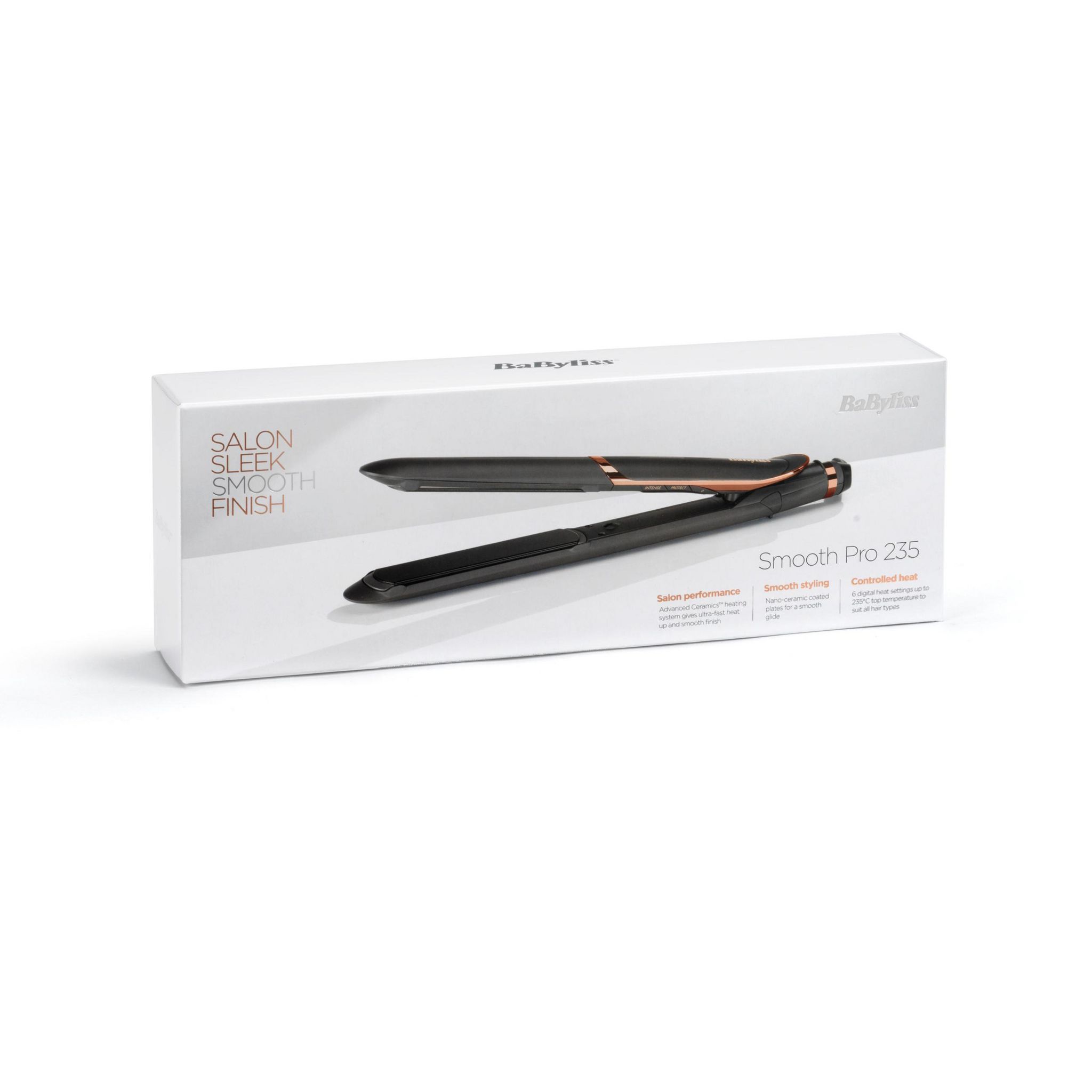 Voir la diapositive 3 : BABYLISS Lisseur professionnel Smooth Pro 235 ST394E - Noir