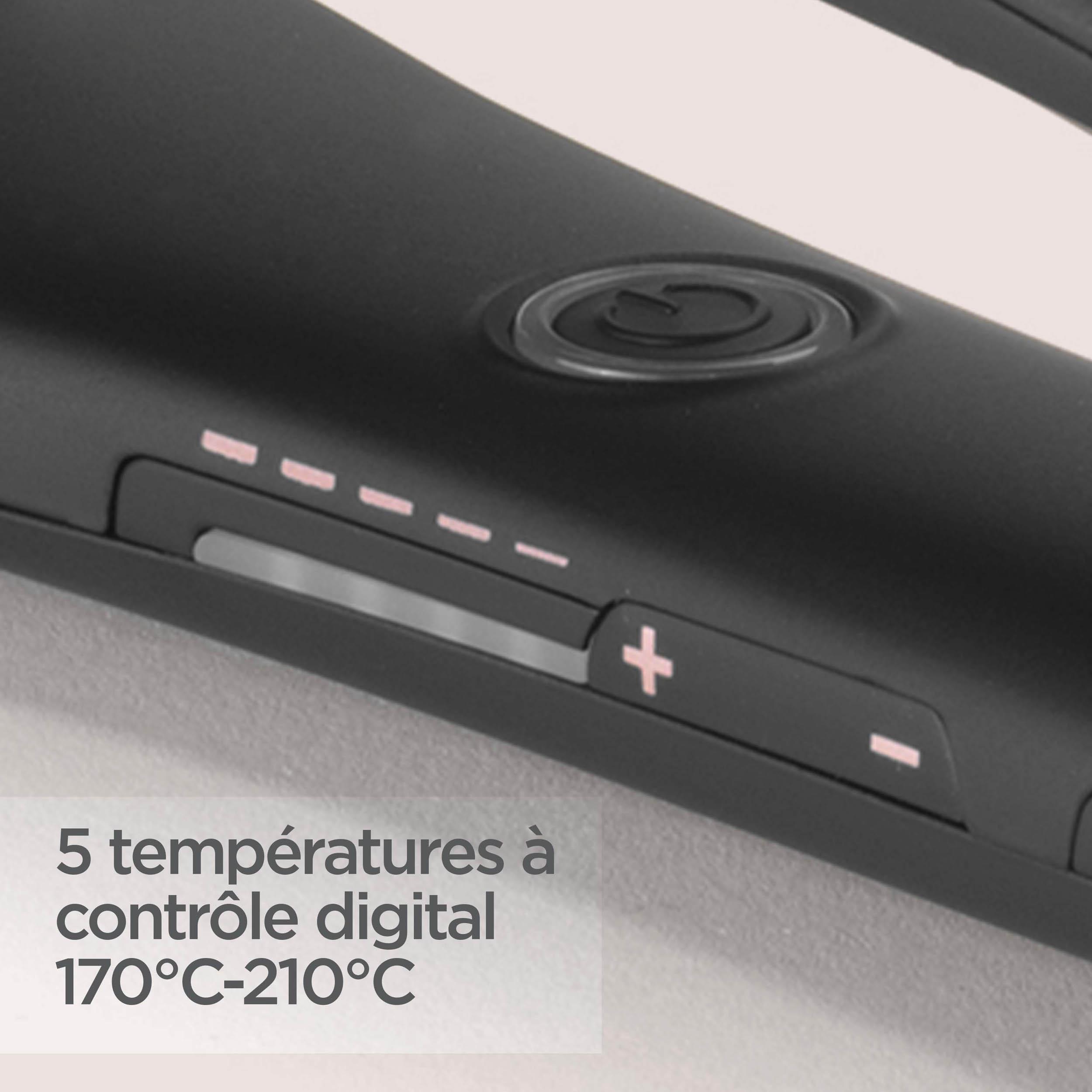 Voir la diapositive 5 : BABYLISS Lisseur vapeur professionnel ST596E - Noir