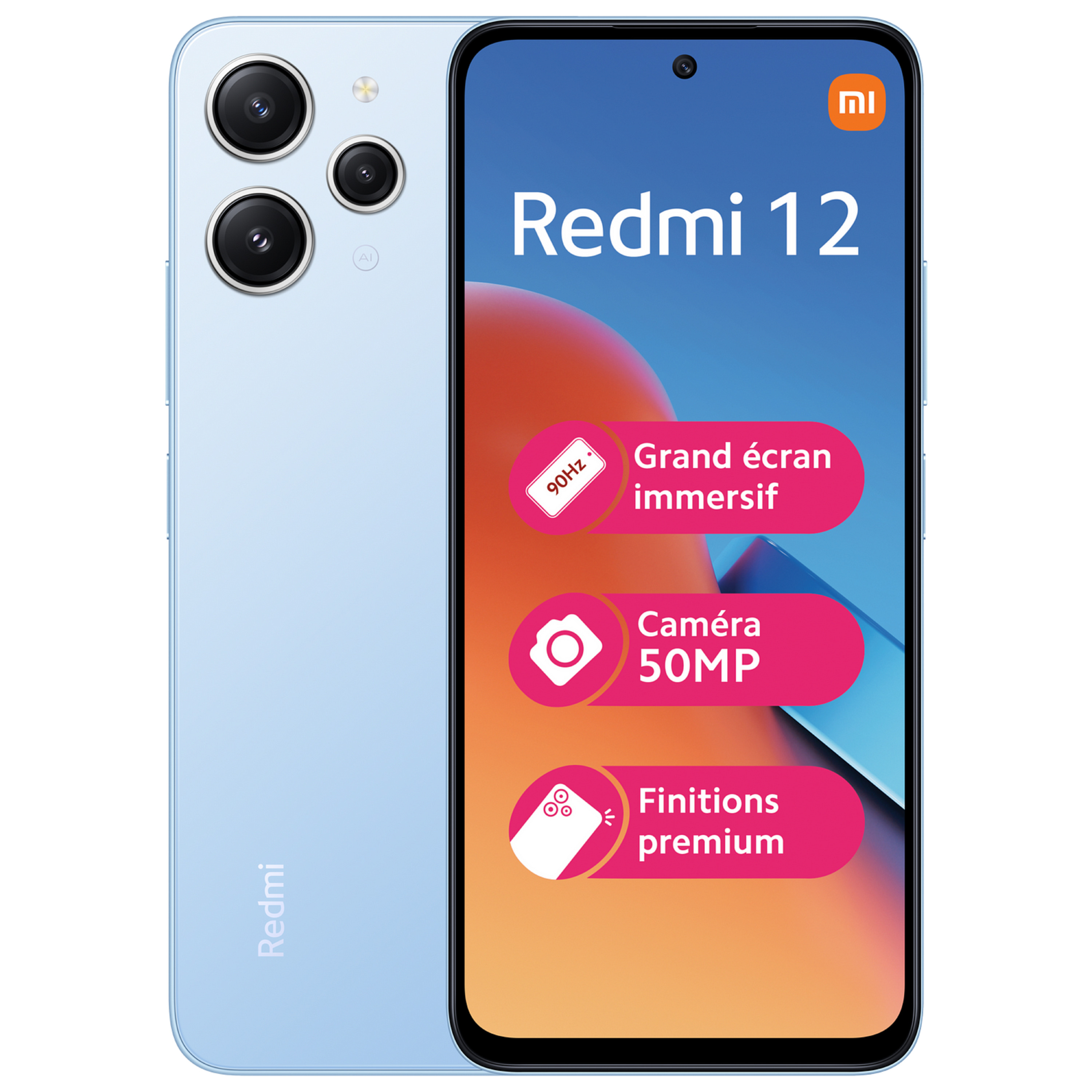 Voir la diapositive 2 : XIAOMI Redmi 12 4G 128Go - Bleu